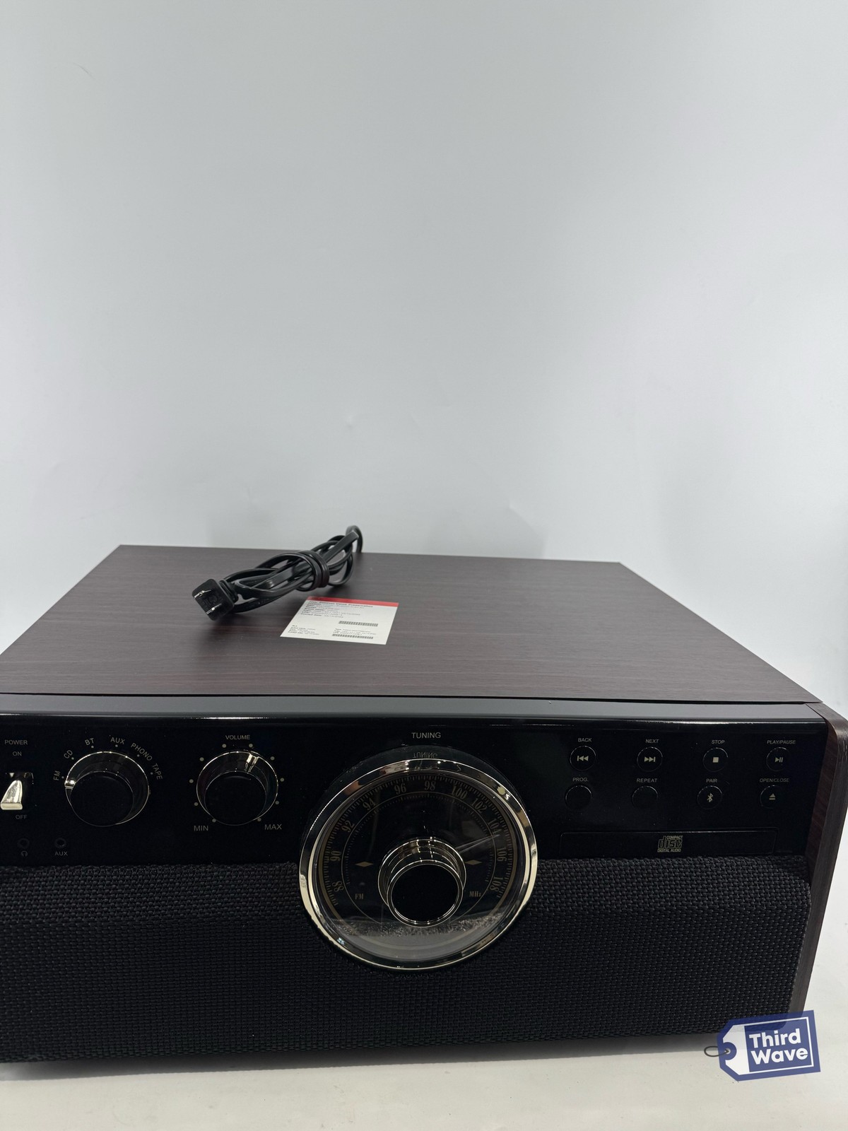 Victrola The Empire 6-in-1 Turntable Bluetooth Radio Espresso VTA-270B-ESP