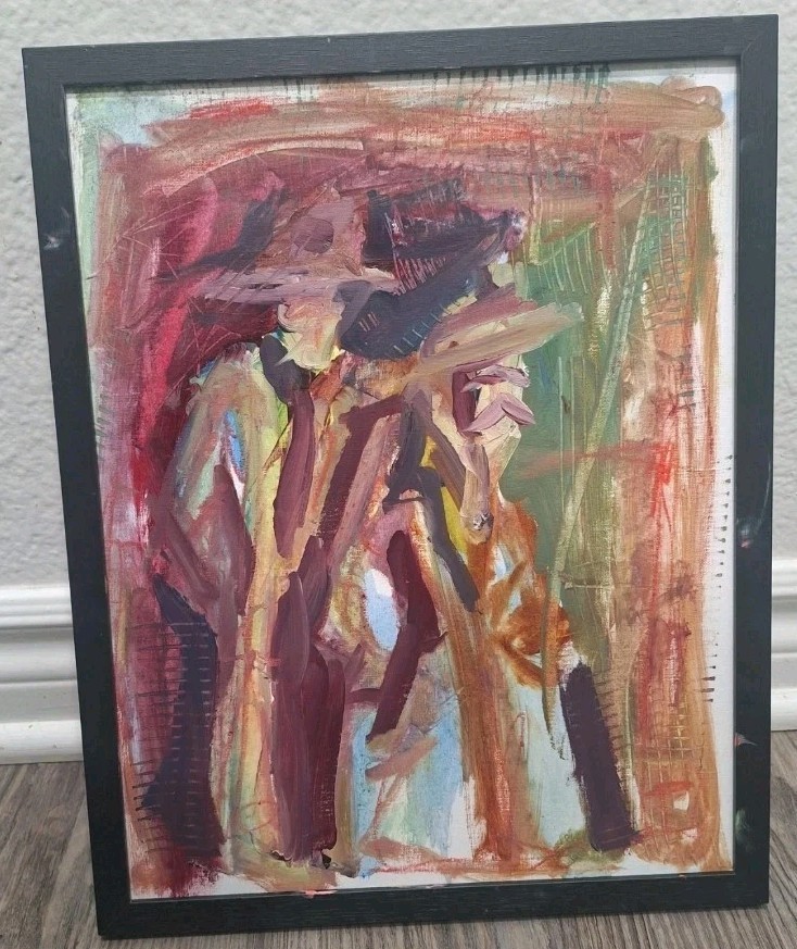Original Cubist Portrait Painting Neo Expressionist Fine Art Decor 11x14 Original Cubist Portrait Painting Neo Expressionist Fine Art Decor 11x14