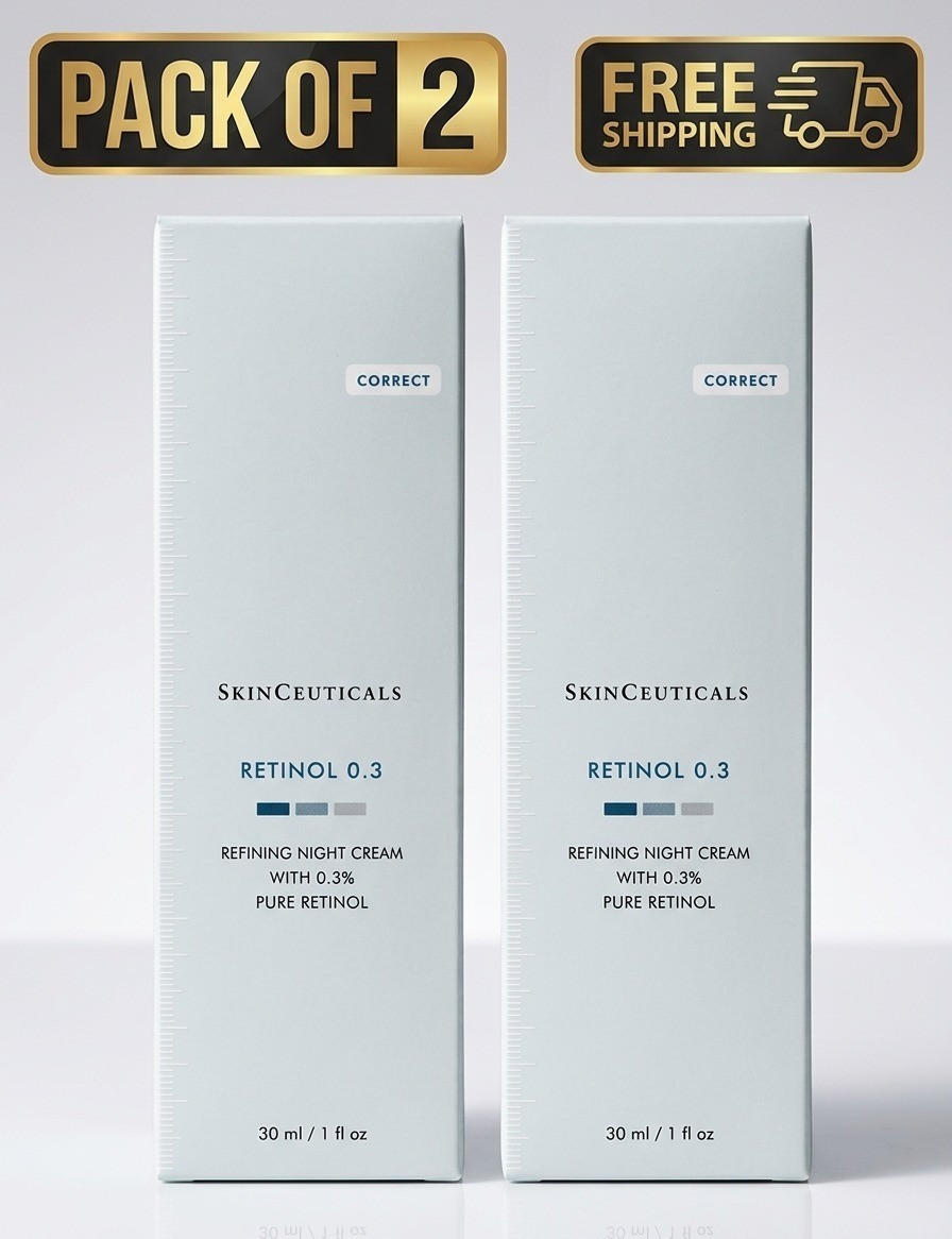 2 Pack SkinCeuticals Retinol 0.3 Night Cream 1oz 30ml Each Face Treatment Nib