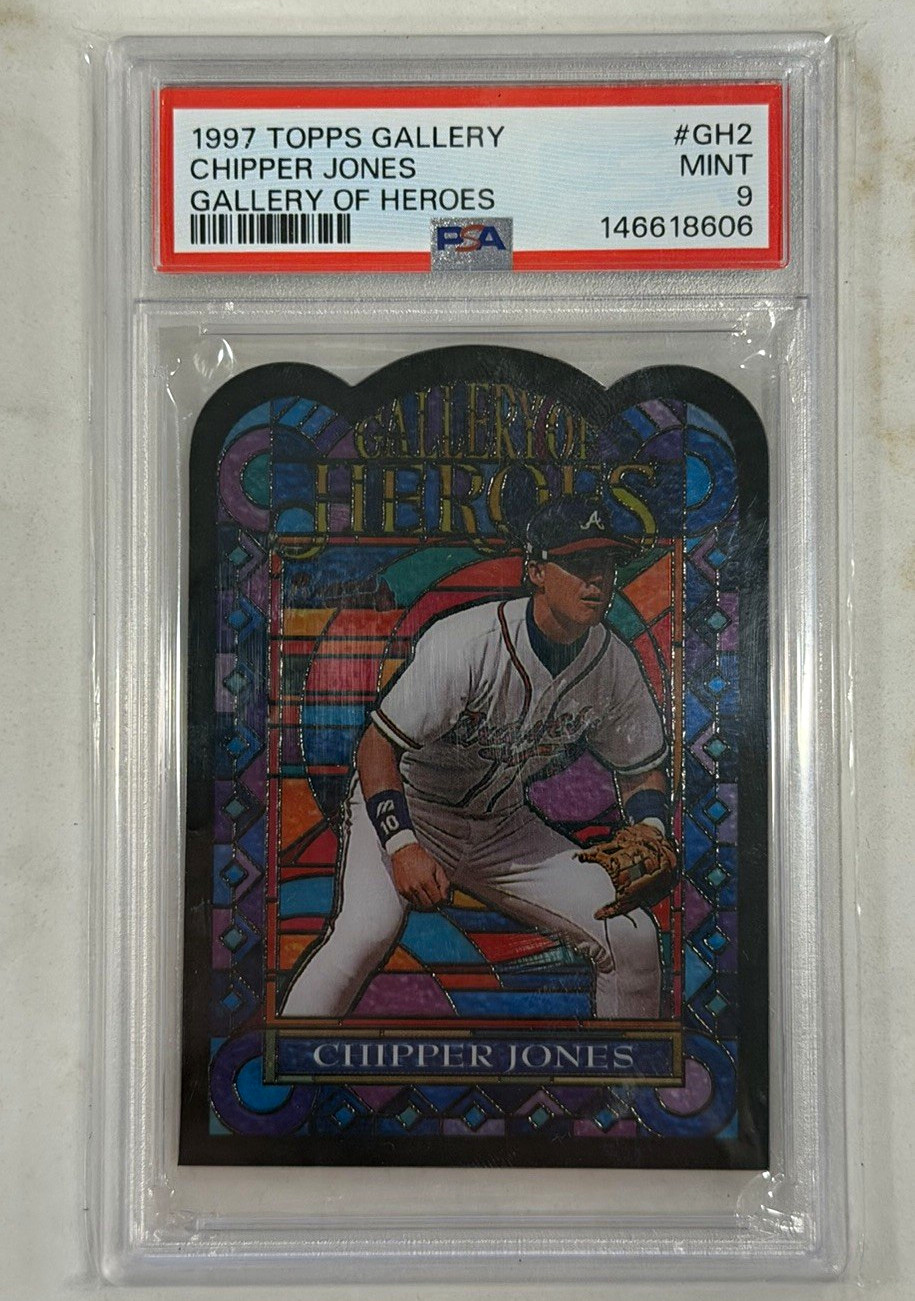 1997 Topps Gallery - Gallery of Heroes Chipper Jones #GH2 PSA 9 1997 Topps Gallery - Gallery of Heroes Chipper Jones #GH2 PSA 9