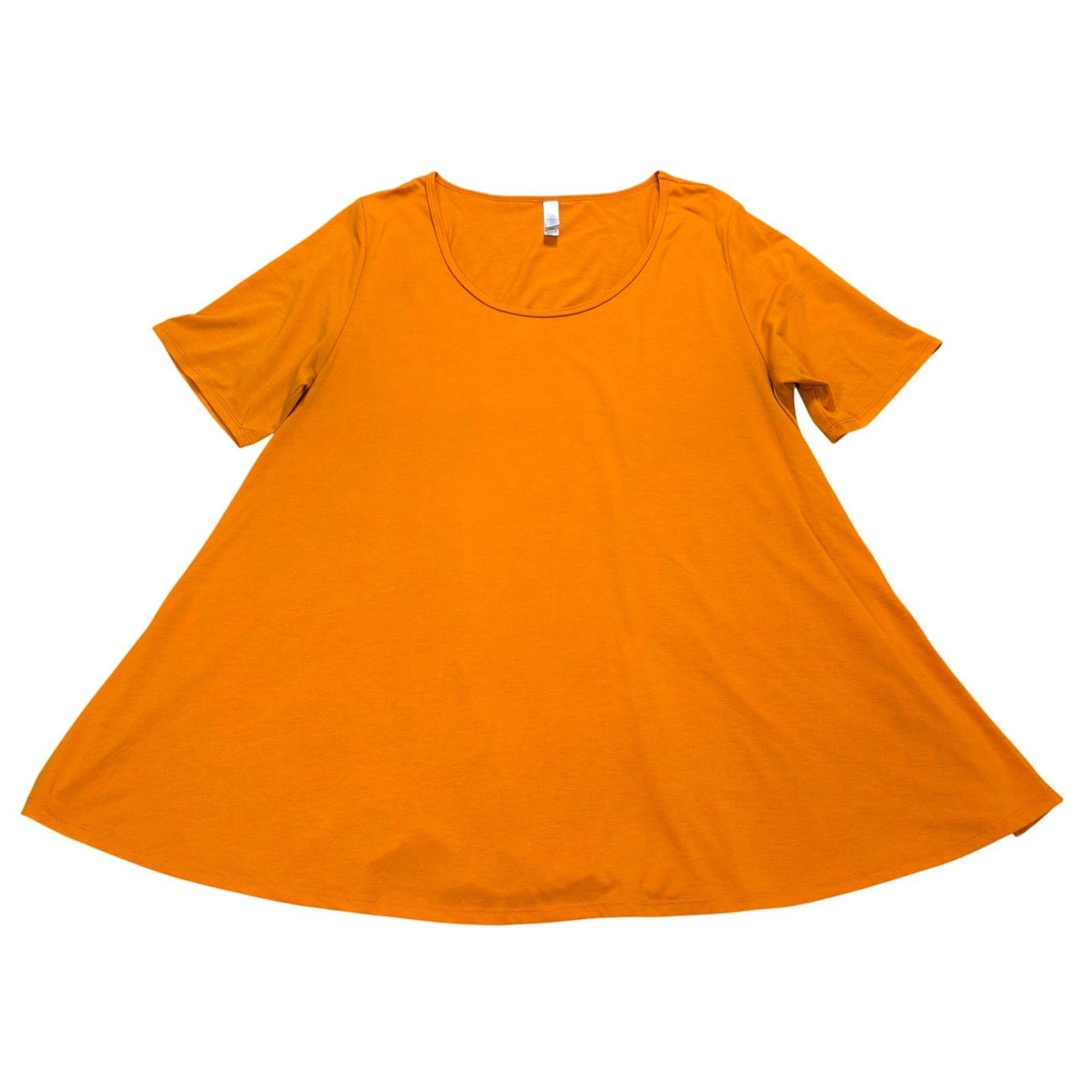 LuLaRoe Perfect T Tunic Top Women\'s Size XL Orange Short Sleeve Scoop Neck Swing