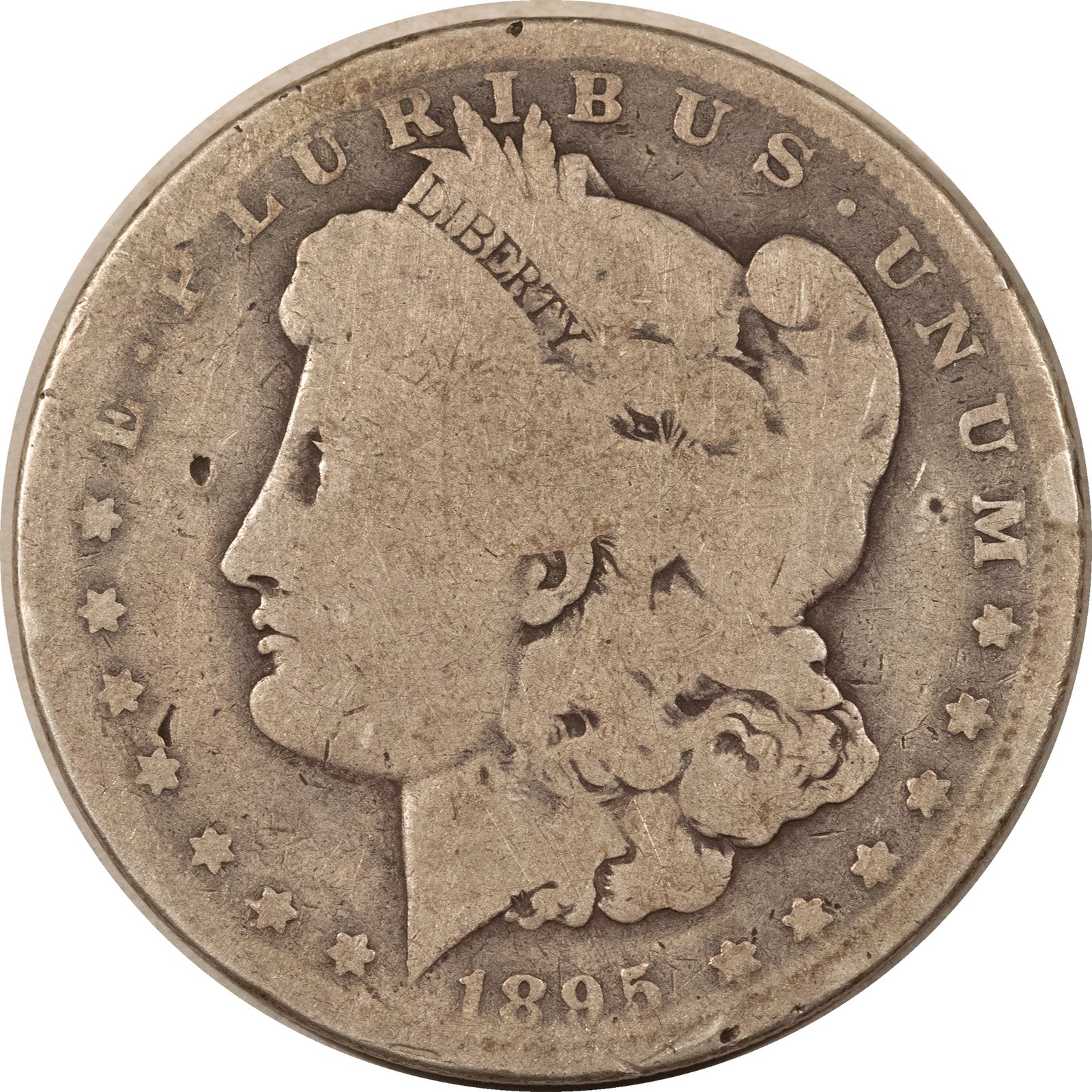 1895-O $1 MORGAN DOLLAR - LOW GRADE, TOUGHER DATE