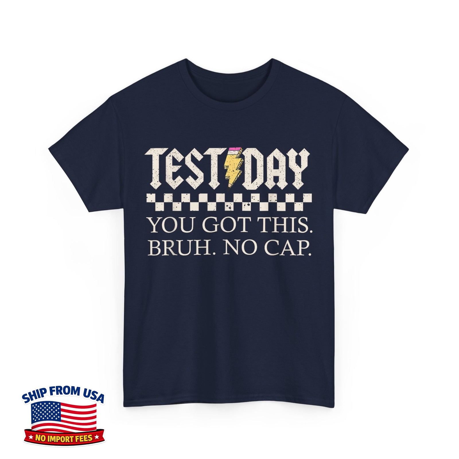Test Day You Got This Bruh No Cap Test Day Teacher Vintage Unisex T-Shirt