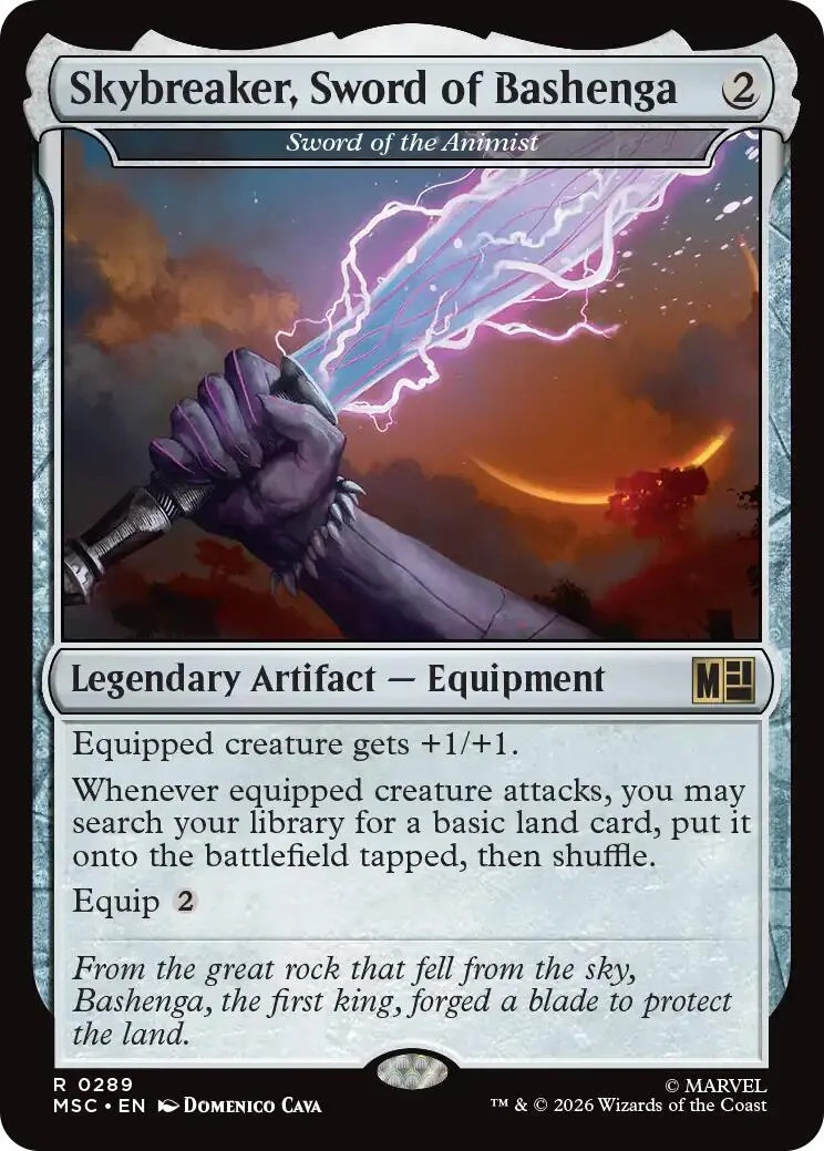 MTG Skybreaker, Sword of Bashenga - Sword of the Animist [Marvel Super Heroes Co