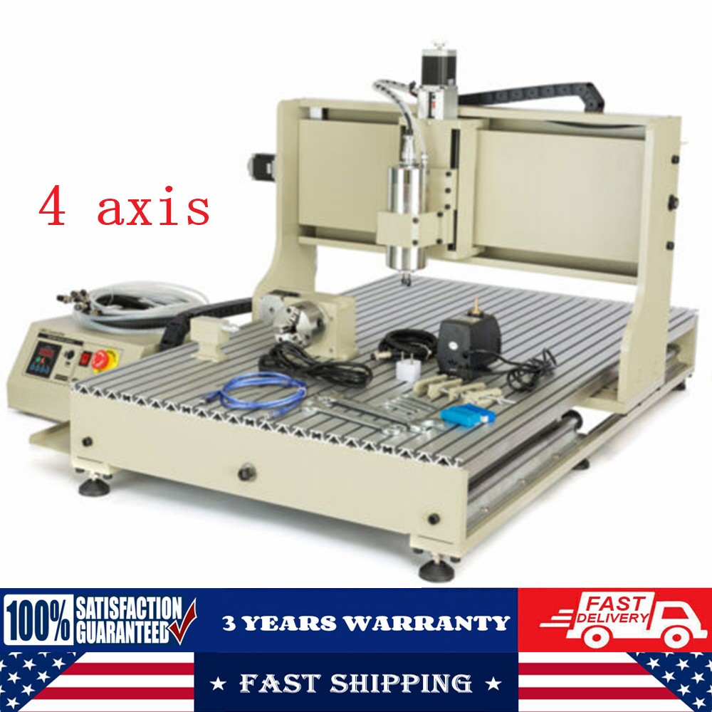 USB CNC 6090 4 axis 2.2KW CNC Router Small Wood Metal Engraving Milling Machine