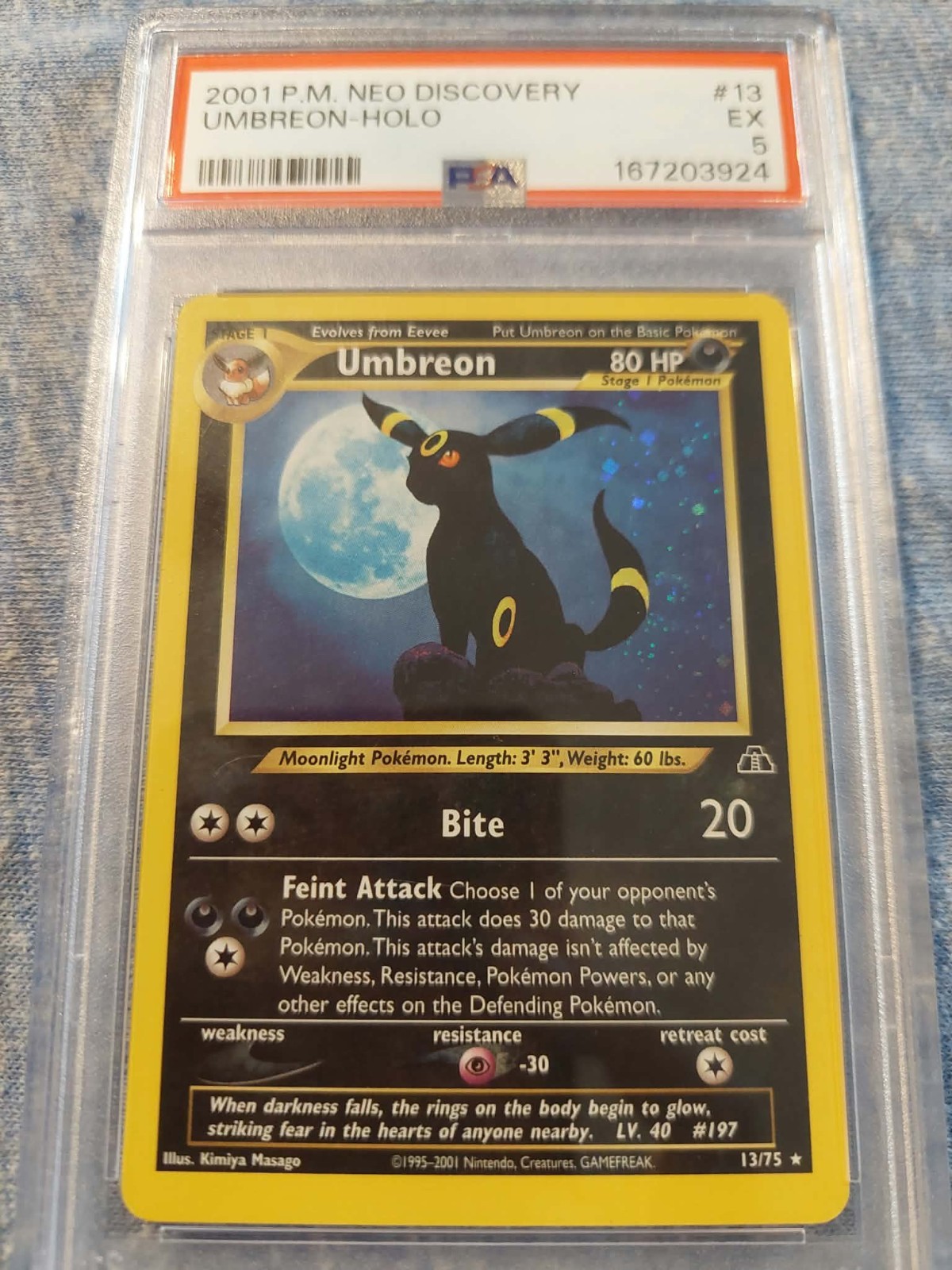 Umbreon 13/75 Neo Discovery Holo Umbreon 13/75 Neo Discovery Holo