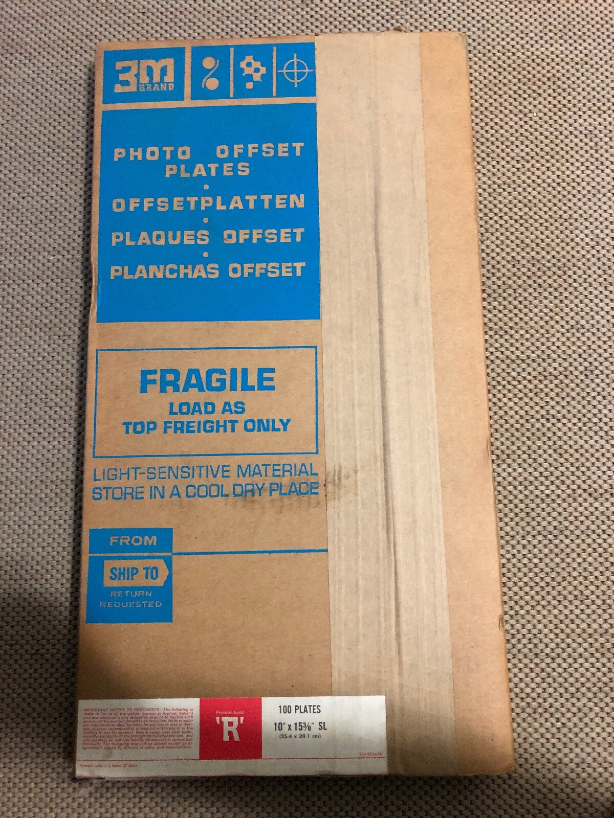 VTG 3M Brand Photo OFFSET 100 PLATES presensitized R 10 VTG 3M Brand Photo OFFSET 100 PLATES presensitized R 10