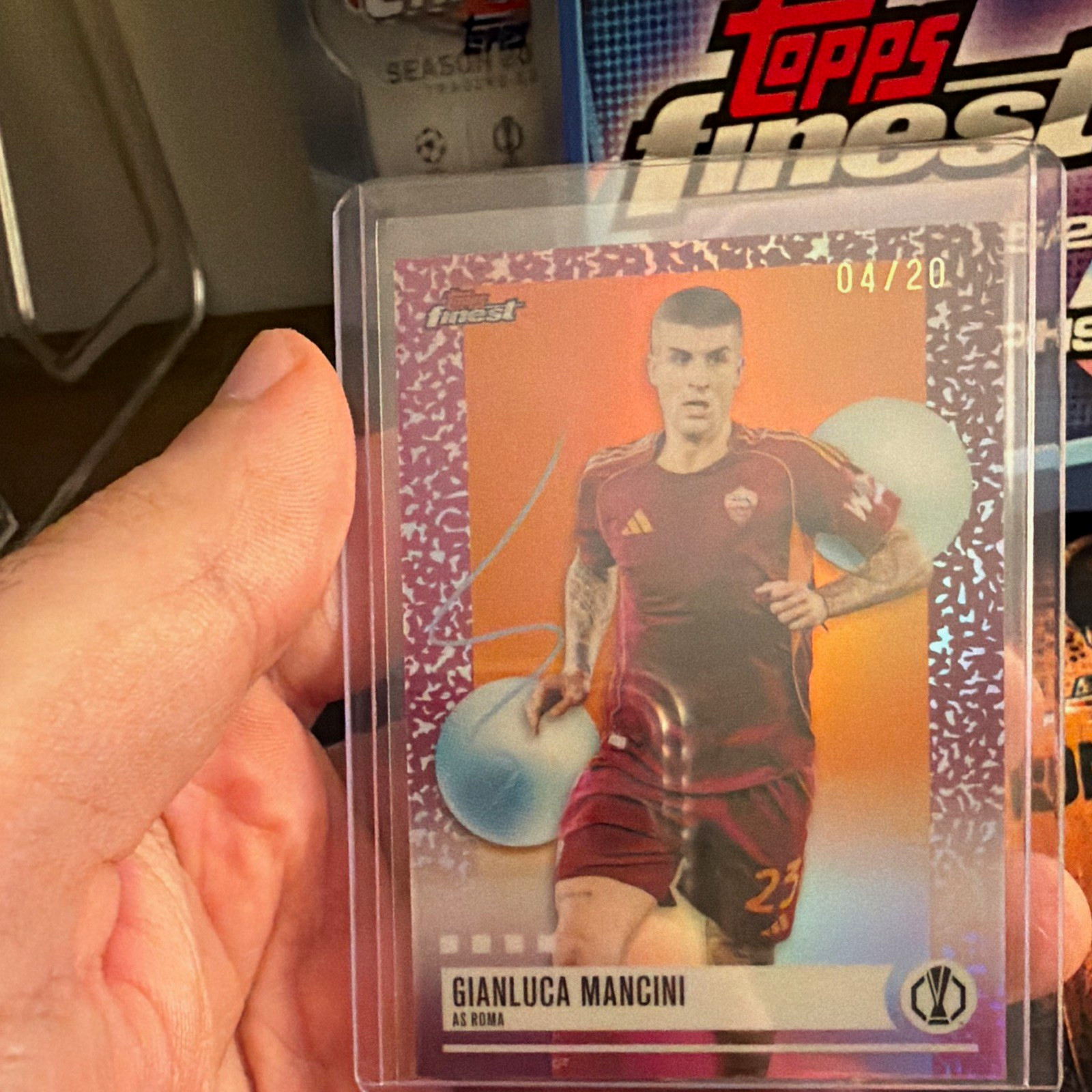 Topps Finest UEFA Europa League Gianluca Mancini AS Roma #282 04/20 Topps Finest UEFA Europa League Gianluca Mancini AS Roma #282 04/20