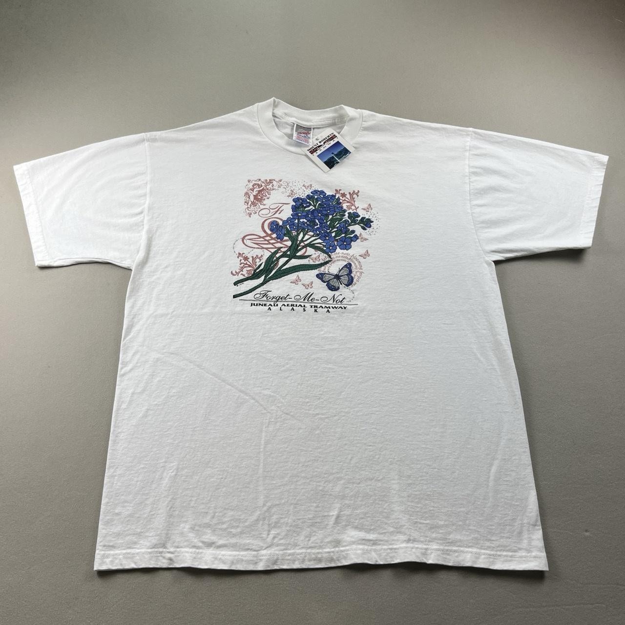 Vintage Alaska T-Shirt Mens XL White Mount Roberts Juneau Aerial Tramway Flower Vintage Alaska T-Shirt Mens XL White Mount Roberts Juneau Aerial Tramway Flower