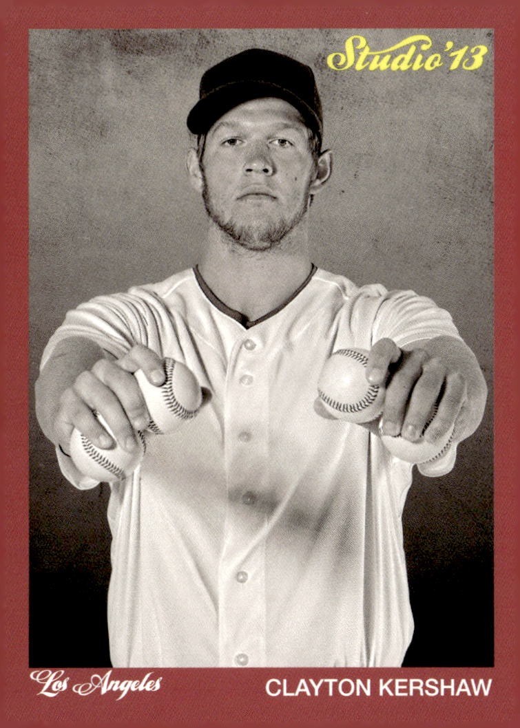 2013 Panini Father's Day Studio #13 - Clayton Kershaw