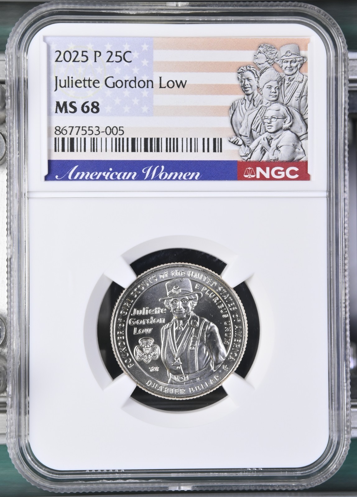 *Rare* 2025 P Juliette Gordon Low American Women Quarter Graded NGC MS-68