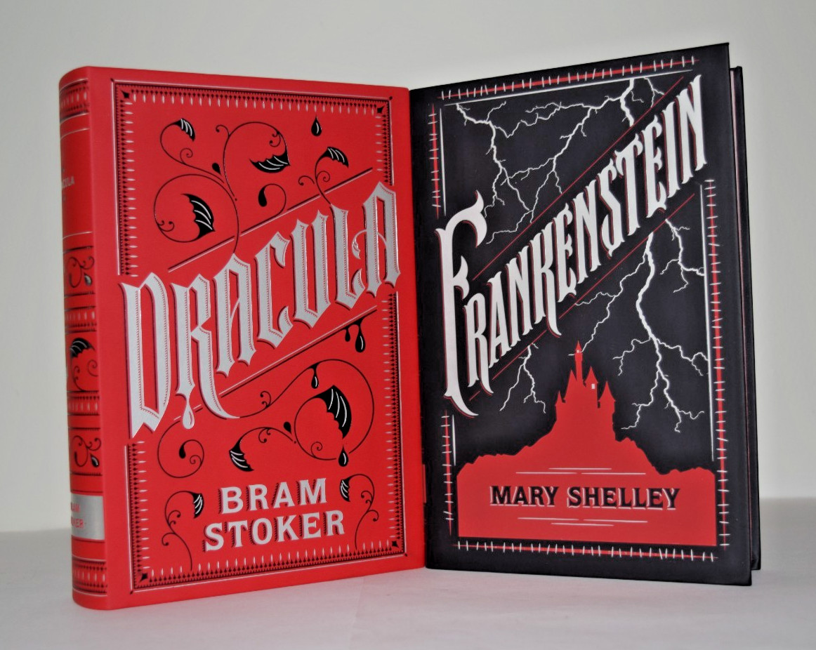 New Dracula Frankenstein by Stoker & Shelley Soft Leather Collectible Set 