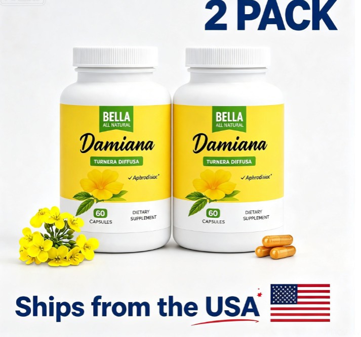 Bella All Natural Damiana Leaves Dietary Supplement Capsules 2-Pack Bella All Natural Damiana Leaves Dietary Supplement Capsules 2-Pack