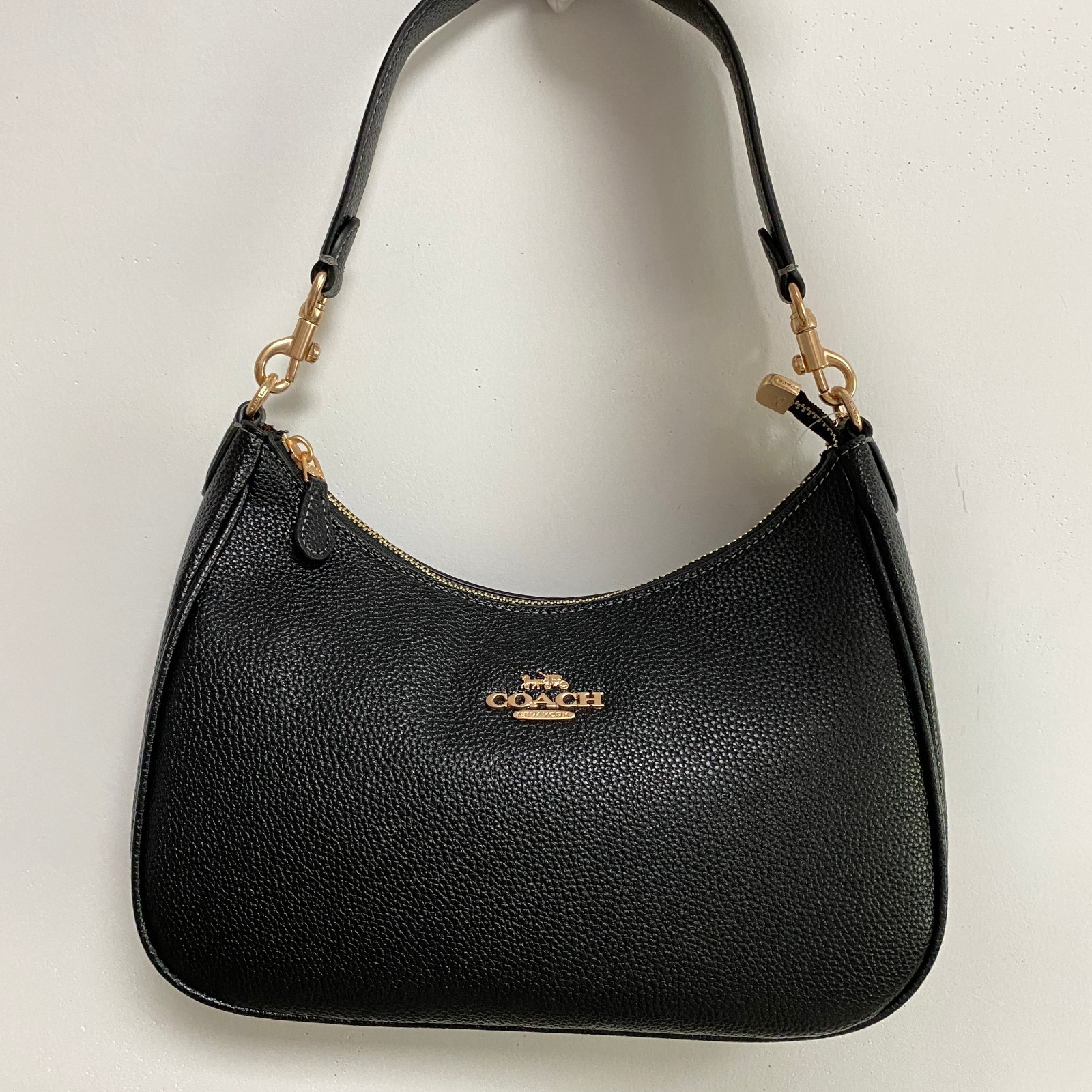 Coach Teri Hobo Bag In Signature Leather Black For Women CJ517 