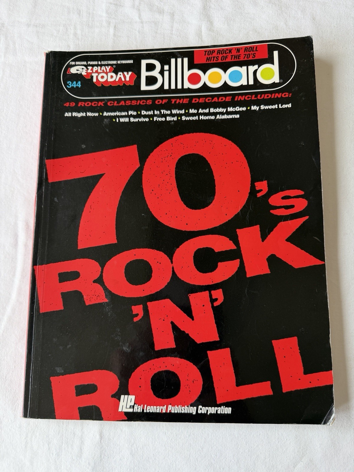 Billboard Top Rock N Roll Hits 70s E-Z Play Today #344 Hal Leonard 1992