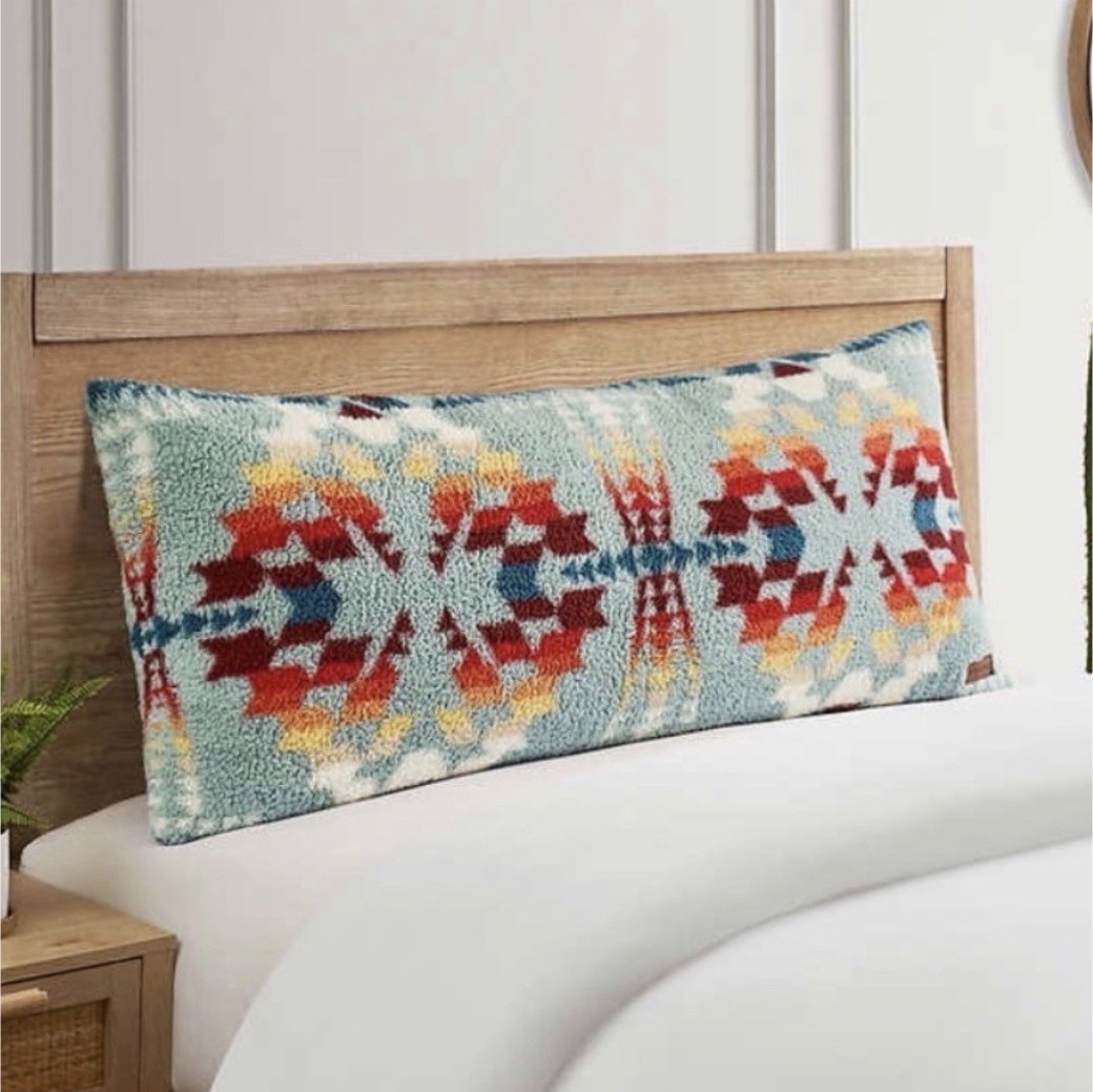 Pendleton Oversized Geometric Rectangular Decorative Pillow, Sherpa. Pendleton Oversized Geometric Rectangular Decorative Pillow, Sherpa.