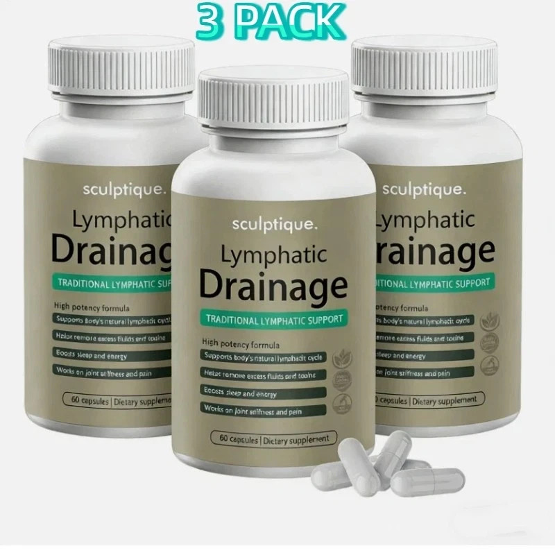 3 PACK Sculptique Lymphatic Drainage Capsules, Lymphatic Drainage, 60 Capsules 3 PACK Sculptique Lymphatic Drainage Capsules, Lymphatic Drainage, 60 Capsules