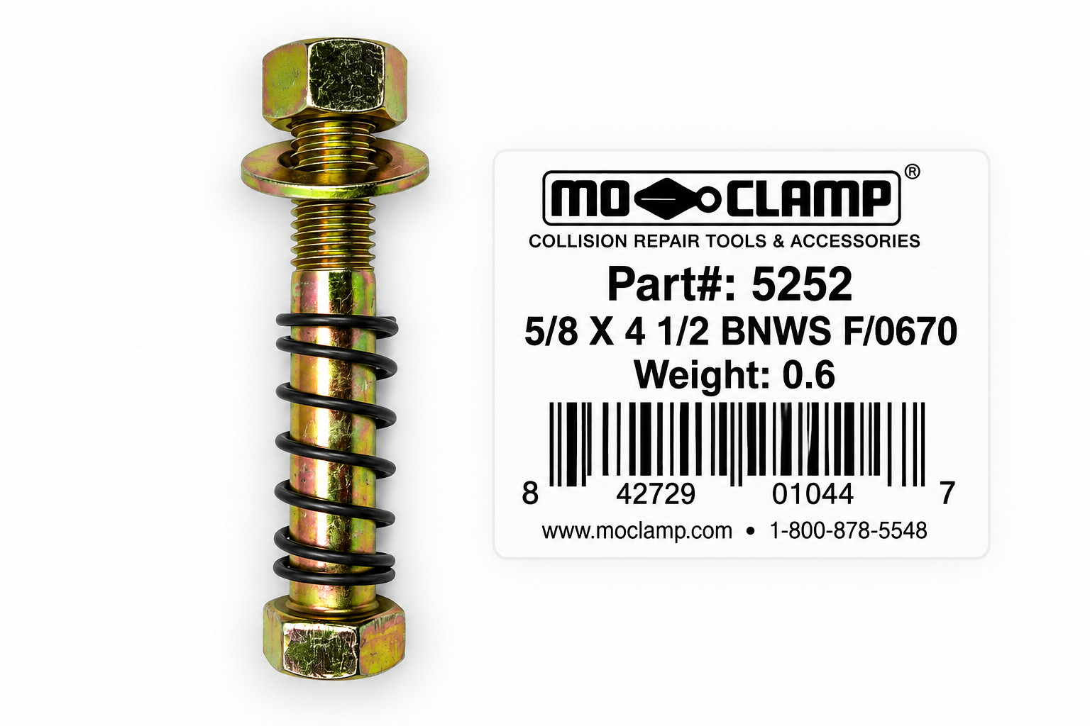 MO-CLAMP 5252 5/8 X 4 1/2 BNWS F0670 Clamp Bar for Frame Repair