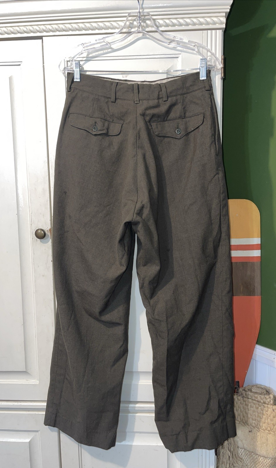 Vietnam War US Army OG-107 Sateen Wool Field Trousers Pants Men 34x32 Olive Vietnam War US Army OG-107 Sateen Wool Field Trousers Pants Men 34x32 Olive