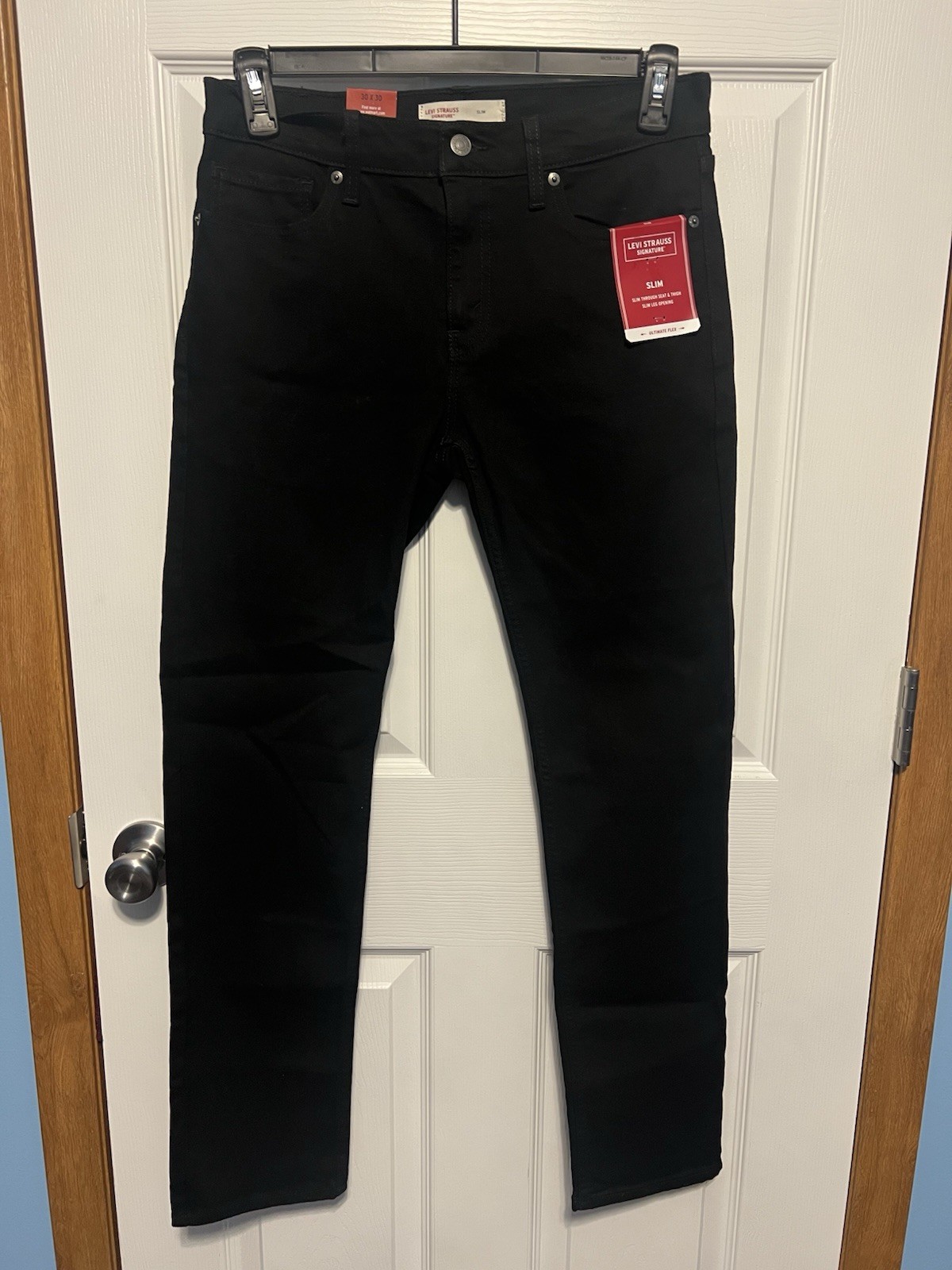 Men’s Signature Levi Strauss Ultimate Flex Stretch Slim Black Jeans 30x30 Men’s Signature Levi Strauss Ultimate Flex Stretch Slim Black Jeans 30x30