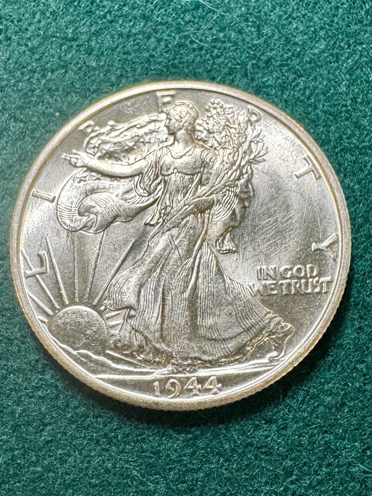 1944-D Walking Liberty Half Dollar Blazing Gem BU #4 1944-D Walking Liberty Half Dollar Blazing Gem BU #4