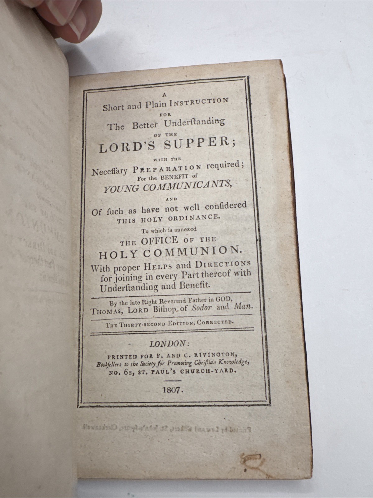 1807- A Short and Plain Instruction for the Better Understanding- London- Holy 1807- A Short and Plain Instruction for the Better Understanding- London- Holy