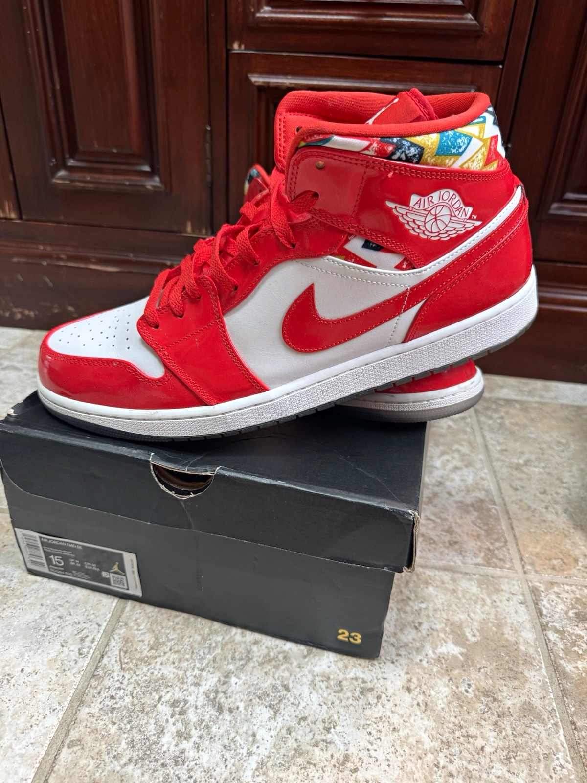 Jordan Air Jordan 1 Mid SE Barcelona Sweater Chile Red/White/Pollen DC7294-600 Jordan Air Jordan 1 Mid SE Barcelona Sweater Chile Red/White/Pollen DC7294-600