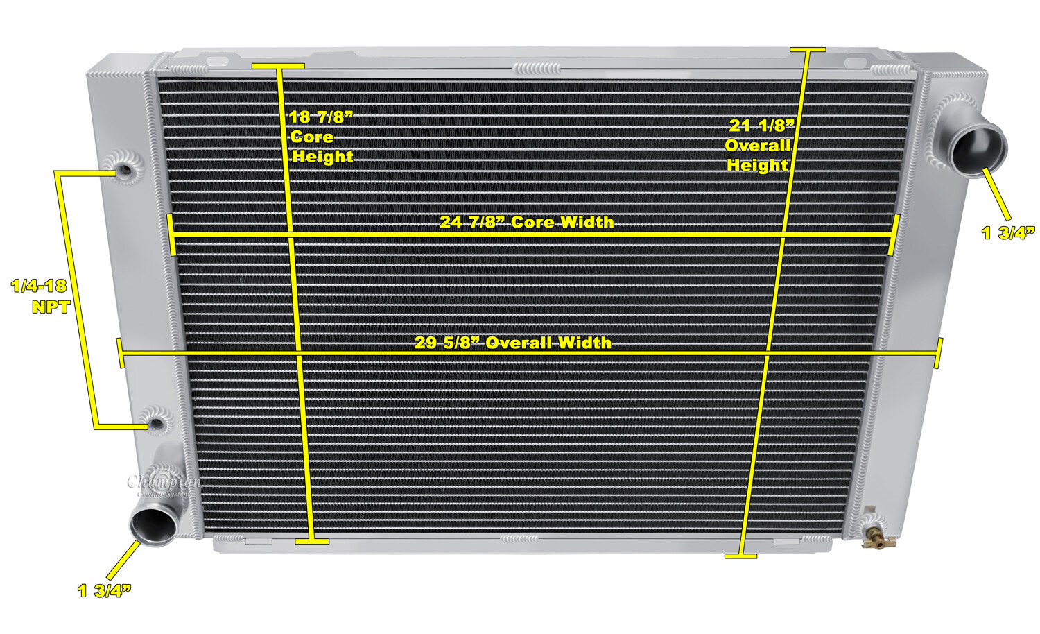 KR Champion 3 Row Radiator for 1966 1967 Lincoln Continental V8 Engine #CC6667