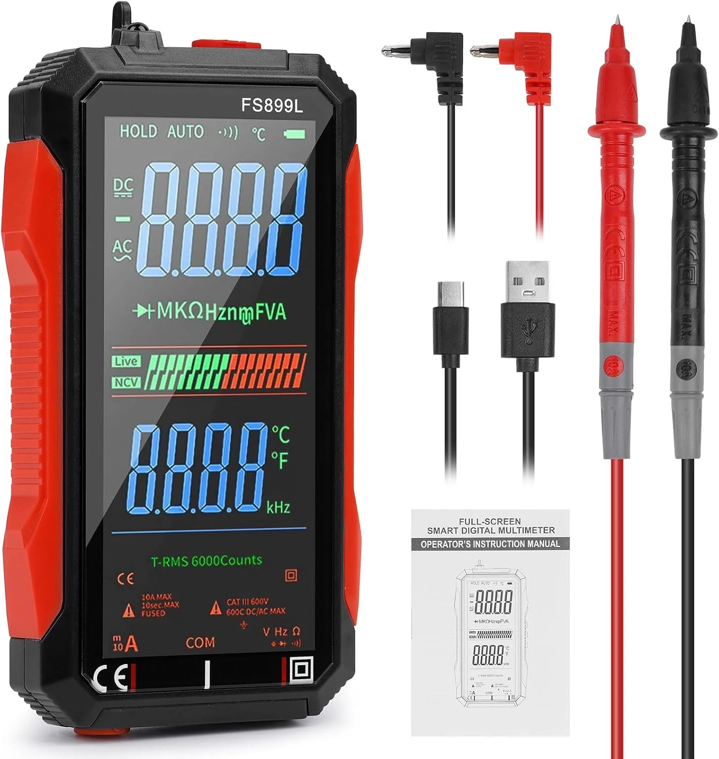 Digital Multimeter 2026 Upgraded FS899L for Auto Home Industrial Digital Multimeter 2026 Upgraded FS899L for Auto Home Industrial