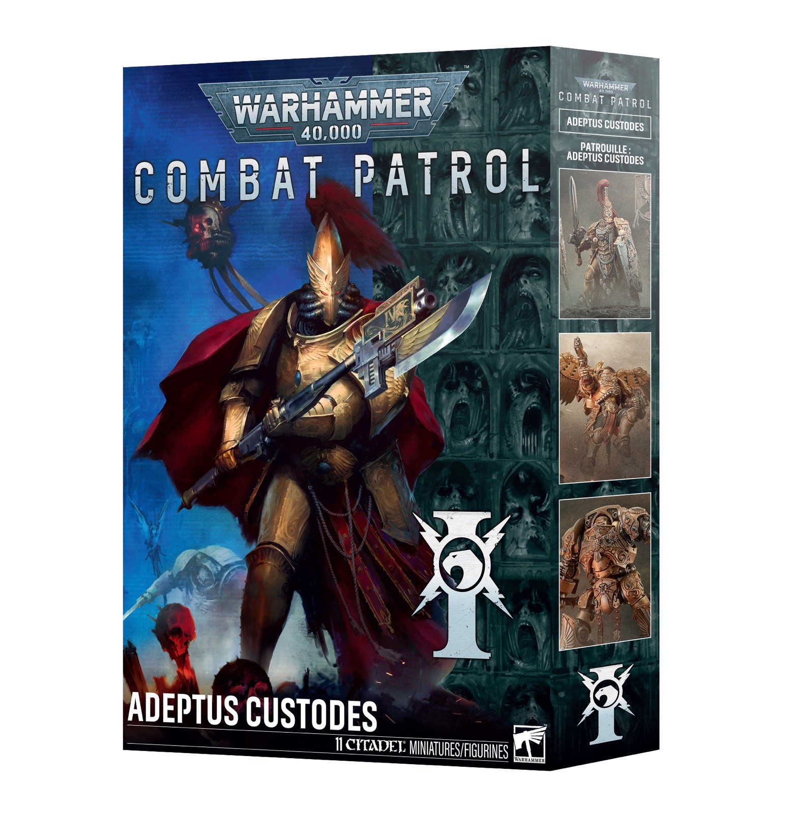PREORDER Warhammer 40K: Combat Patrol Adeptus Custodes SHIPS 10/17/26 PREORDER Warhammer 40K: Combat Patrol Adeptus Custodes SHIPS 10/17/26