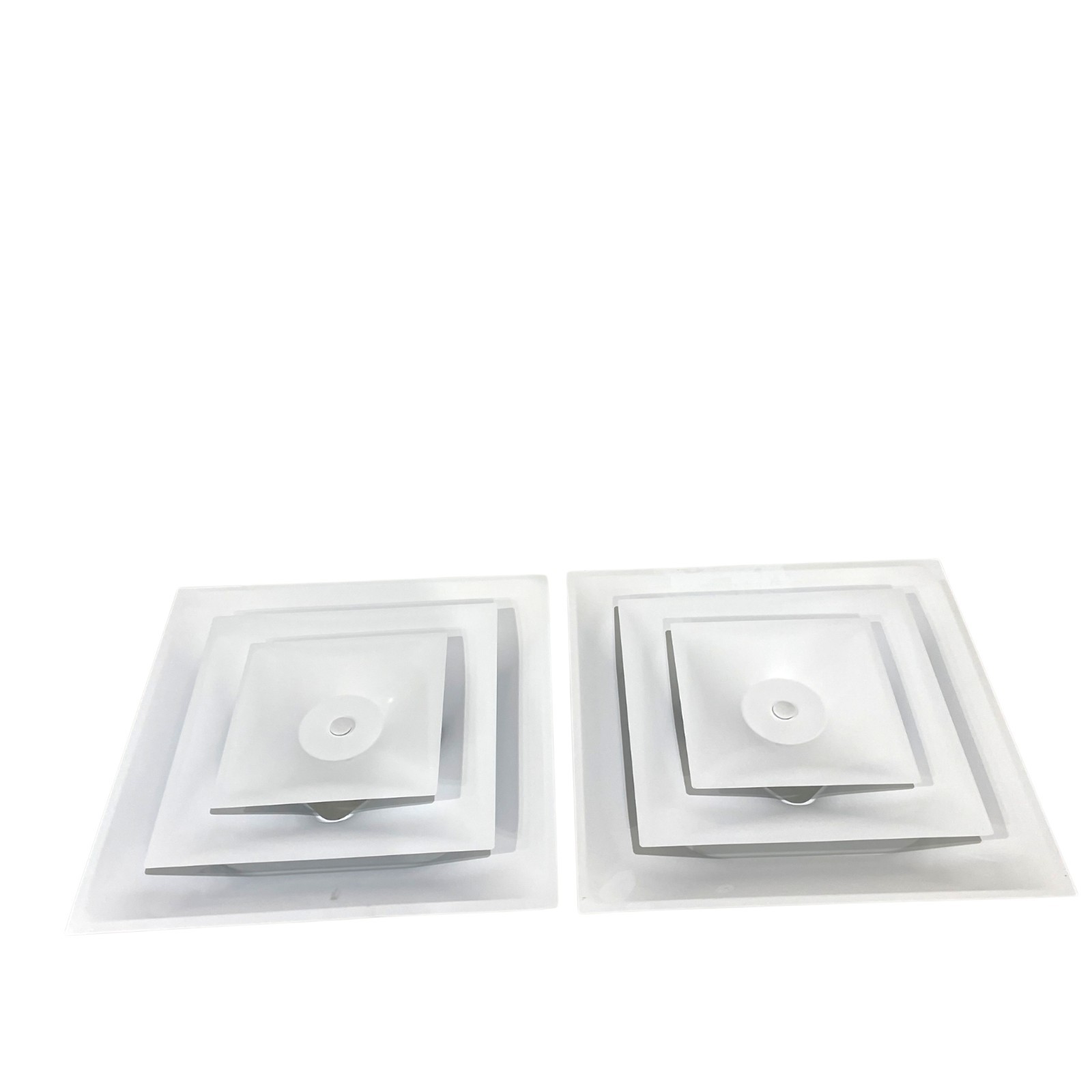 Titus TMS 10xRND Steel Sq. Ceiling Air Diffuser 24 in x 24 in White (Set of 2)