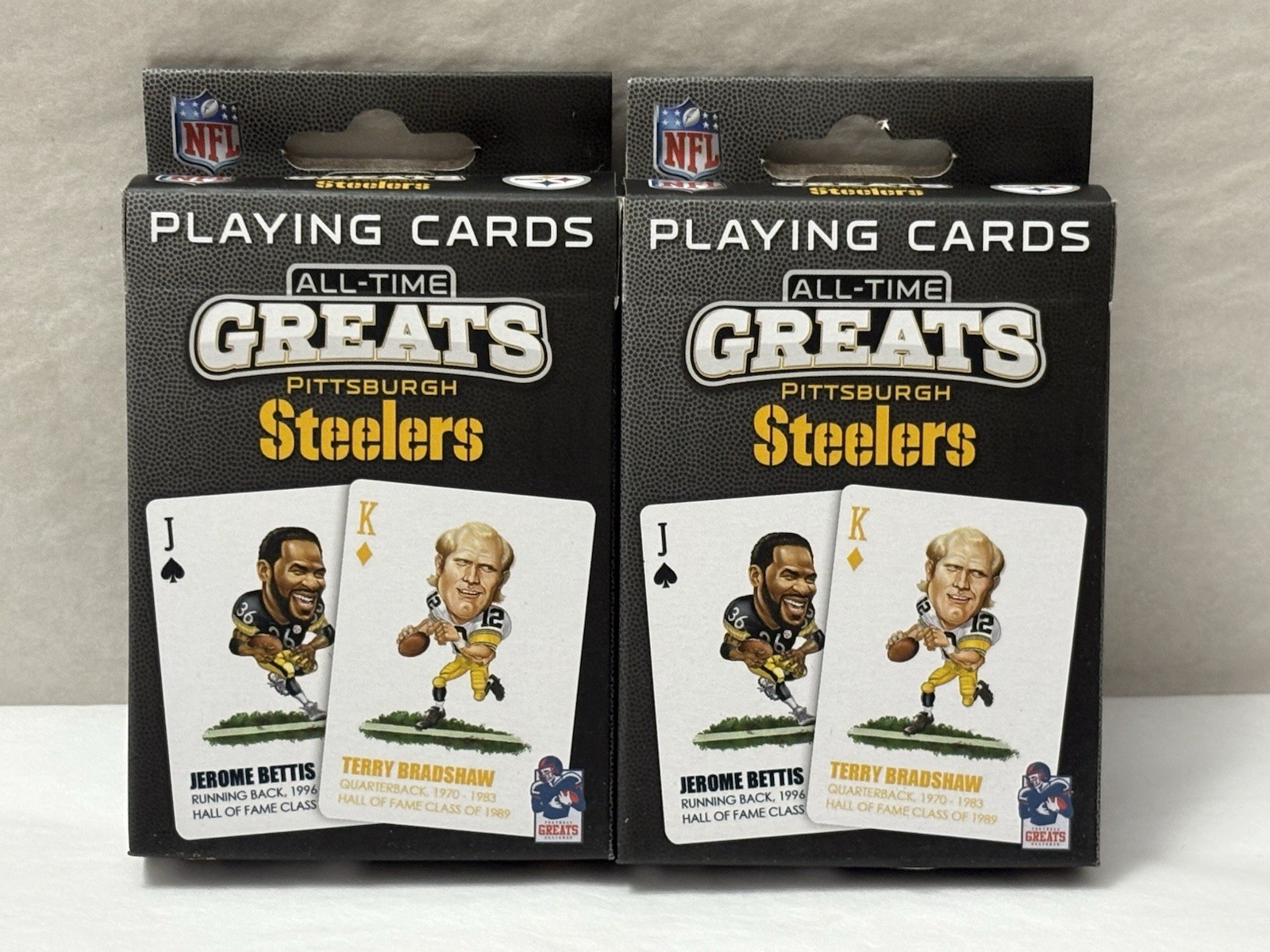 New Playing Cards All-Time Greats Pittsburgh Steelers NFL Football 2-PACK New Playing Cards All-Time Greats Pittsburgh Steelers NFL Football 2-PACK