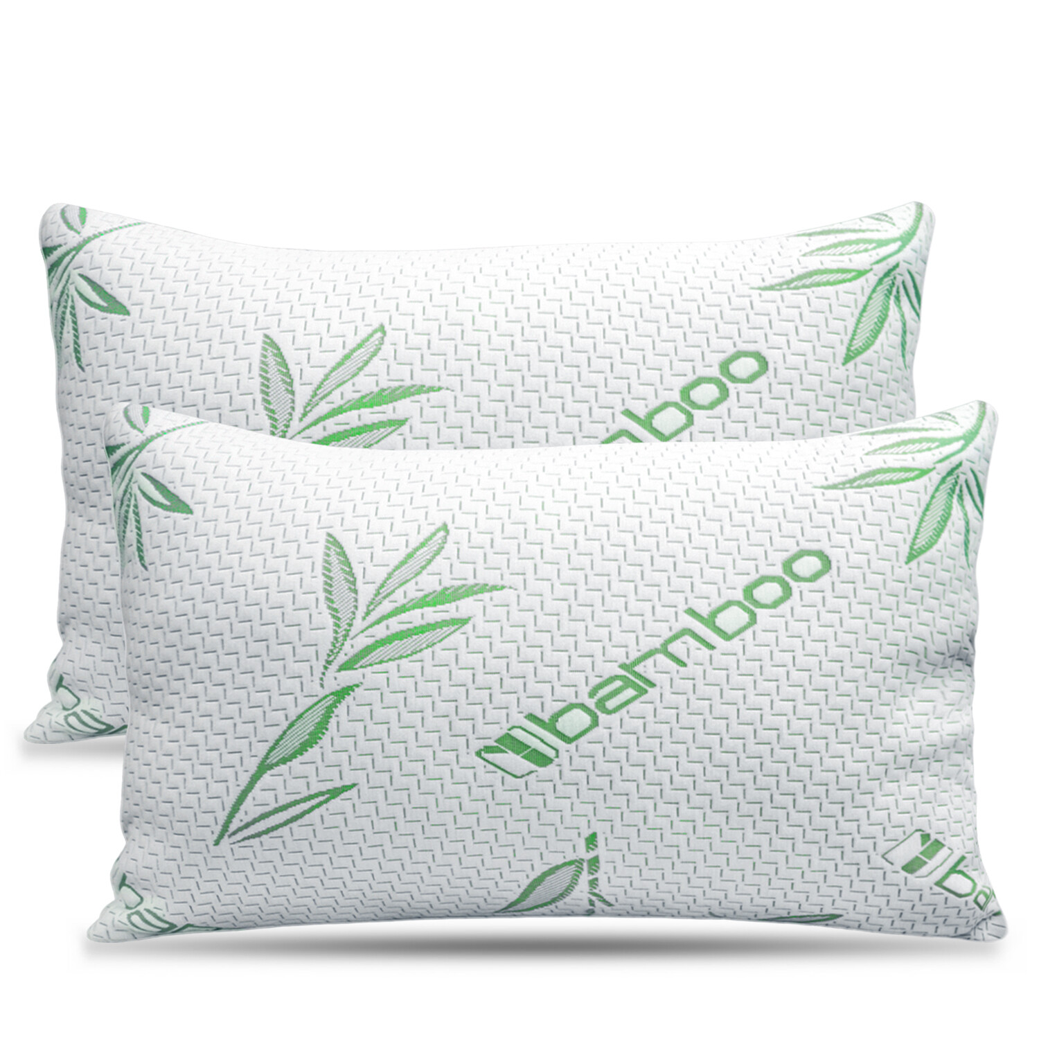 Elif Bamboo Pillows Adjustable Shredded Memory Foam Bed Pillows King or Queen