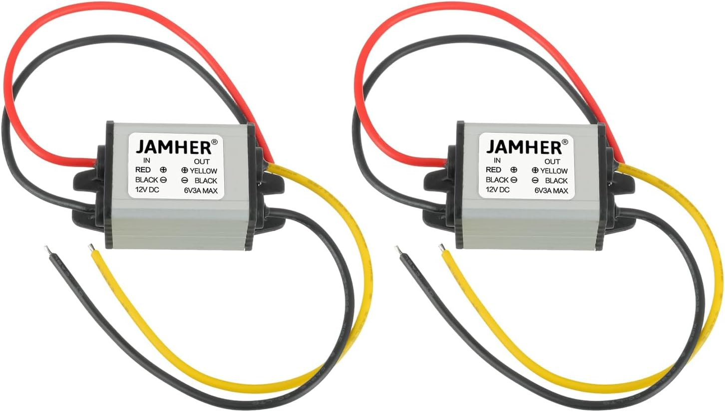 2Pack 12V to 6V DC Buck Converter Waterproof DC 12V to 6V 3A 18W Voltage Regulat 2Pack 12V to 6V DC Buck Converter Waterproof DC 12V to 6V 3A 18W Voltage Regulat