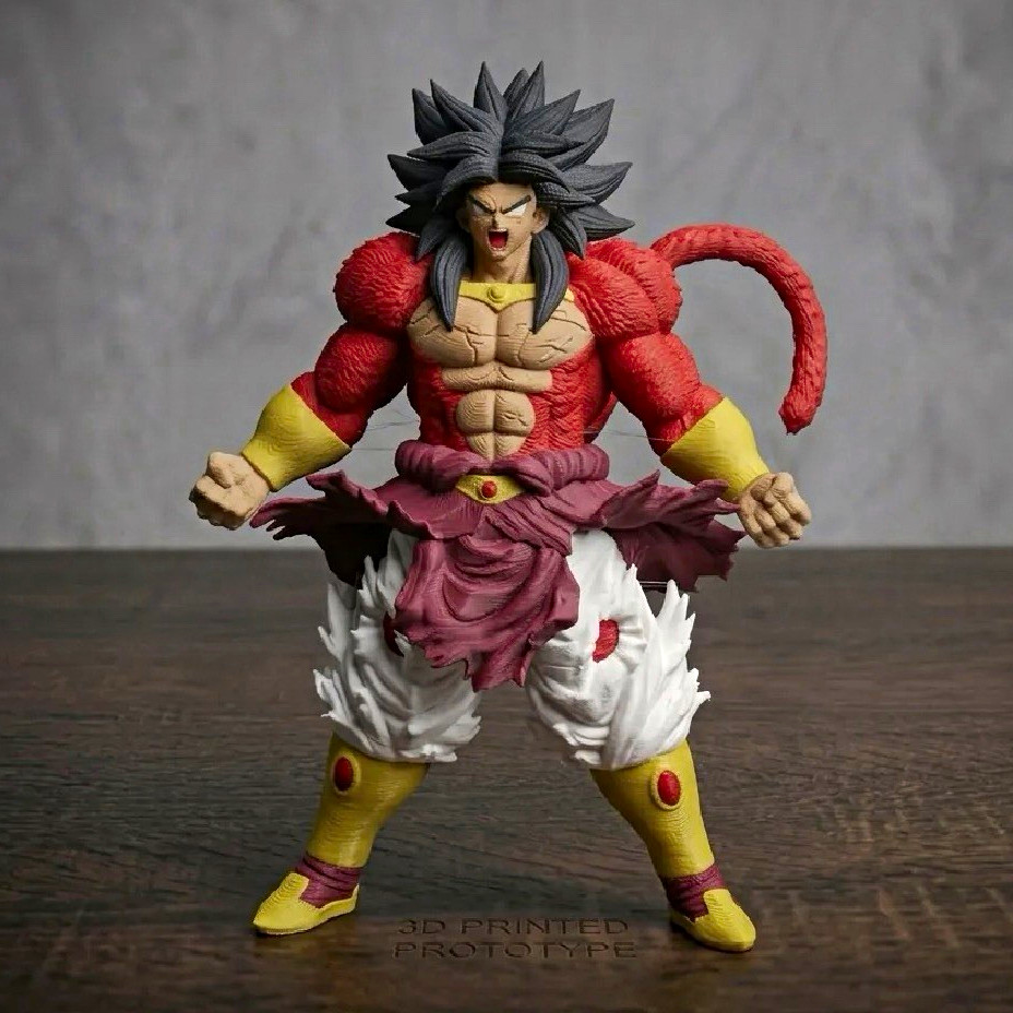 Dragon Ball SSJ4 Broly Figure Custom 3D Printed Super Saiyan 4 Anime Statue 