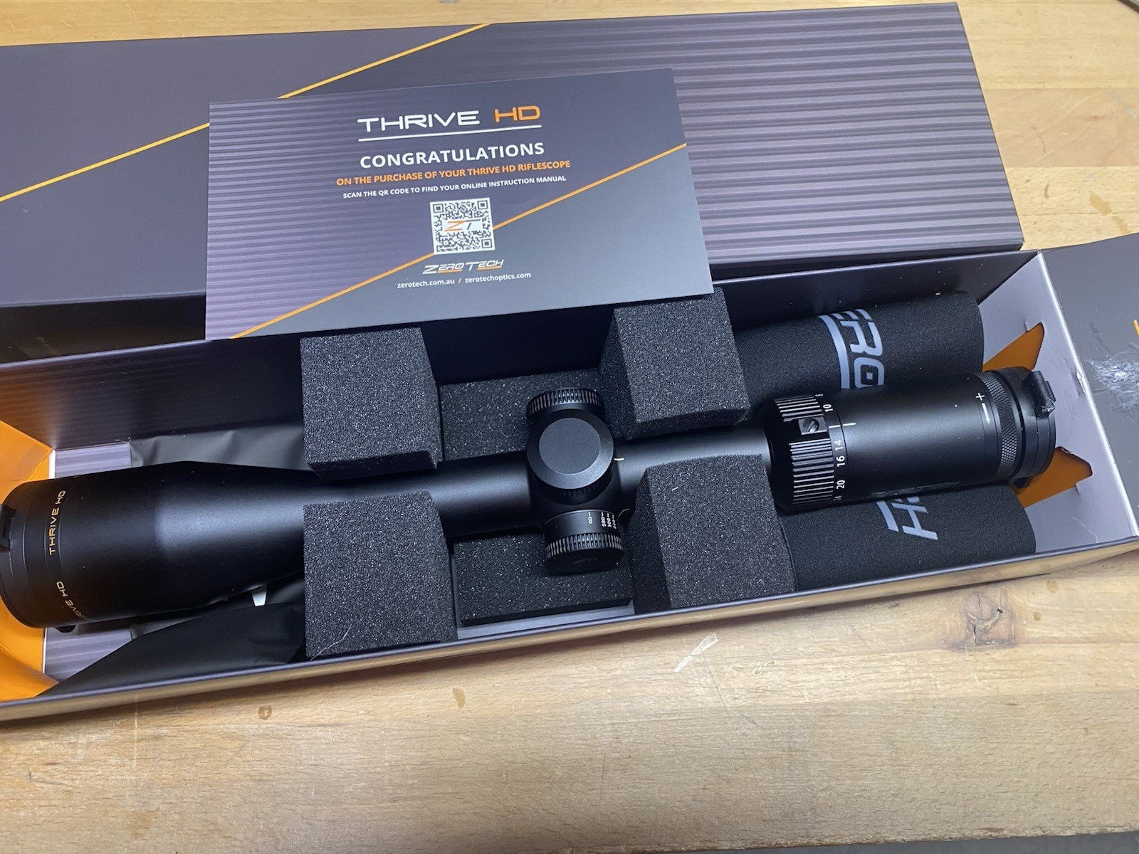 Zero Tech Optics Thrive HD 6-24x50mm Rifle Scope, PHR II Reticle #TH6245P