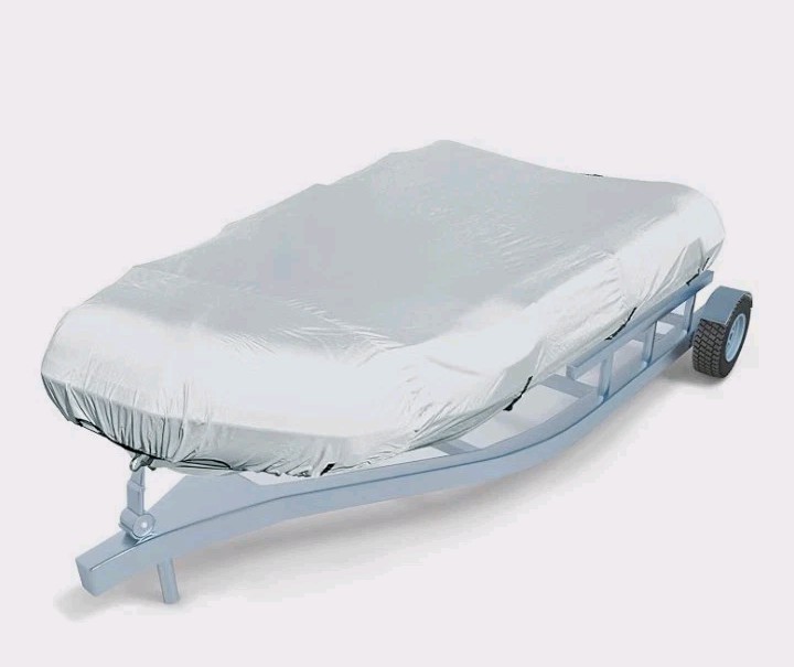 600 Marine Grade Fade And Tear Resistant Boat Cover Silver 10.5'-11.5' Long