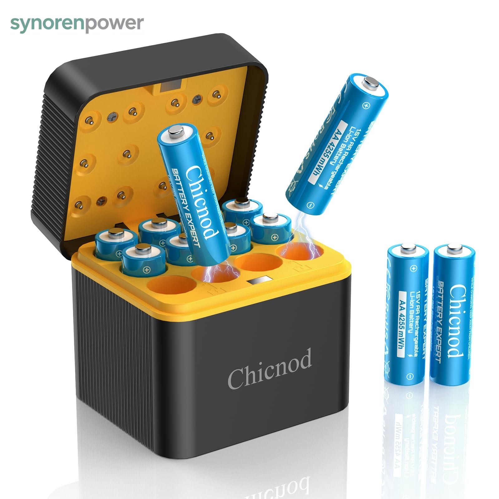 Rechargeable NEW AA Fast Smart Charger 12PCS 4255mWh 1.5V with Lithium Batteries Rechargeable NEW AA Fast Smart Charger 12PCS 4255mWh 1.5V with Lithium Batteries