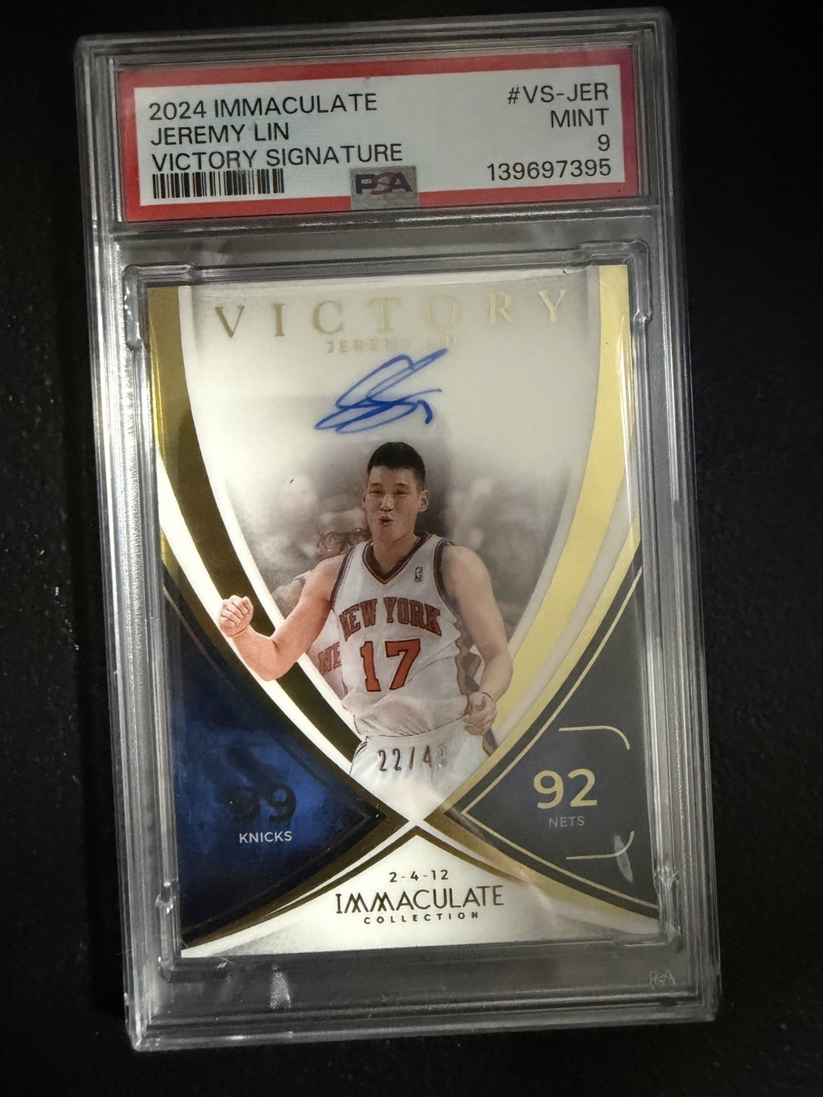 2024-25 Panini Immaculate Jeremy Lin Victory Signatures Intl /49 Psa 9 Pop 1 2024-25 Panini Immaculate Jeremy Lin Victory Signatures Intl /49 Psa 9 Pop 1