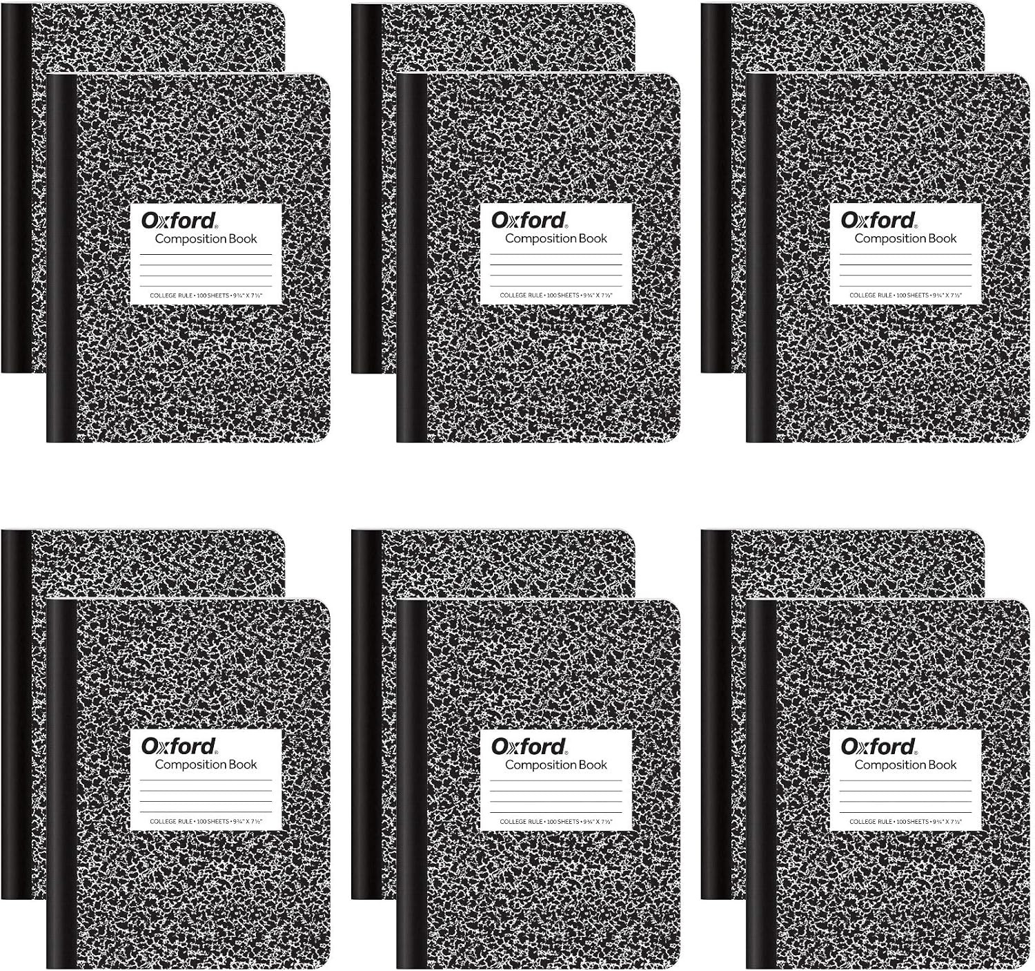 Composition Notebooks 12 Pack College Ruled 100 Sheets 9.75
