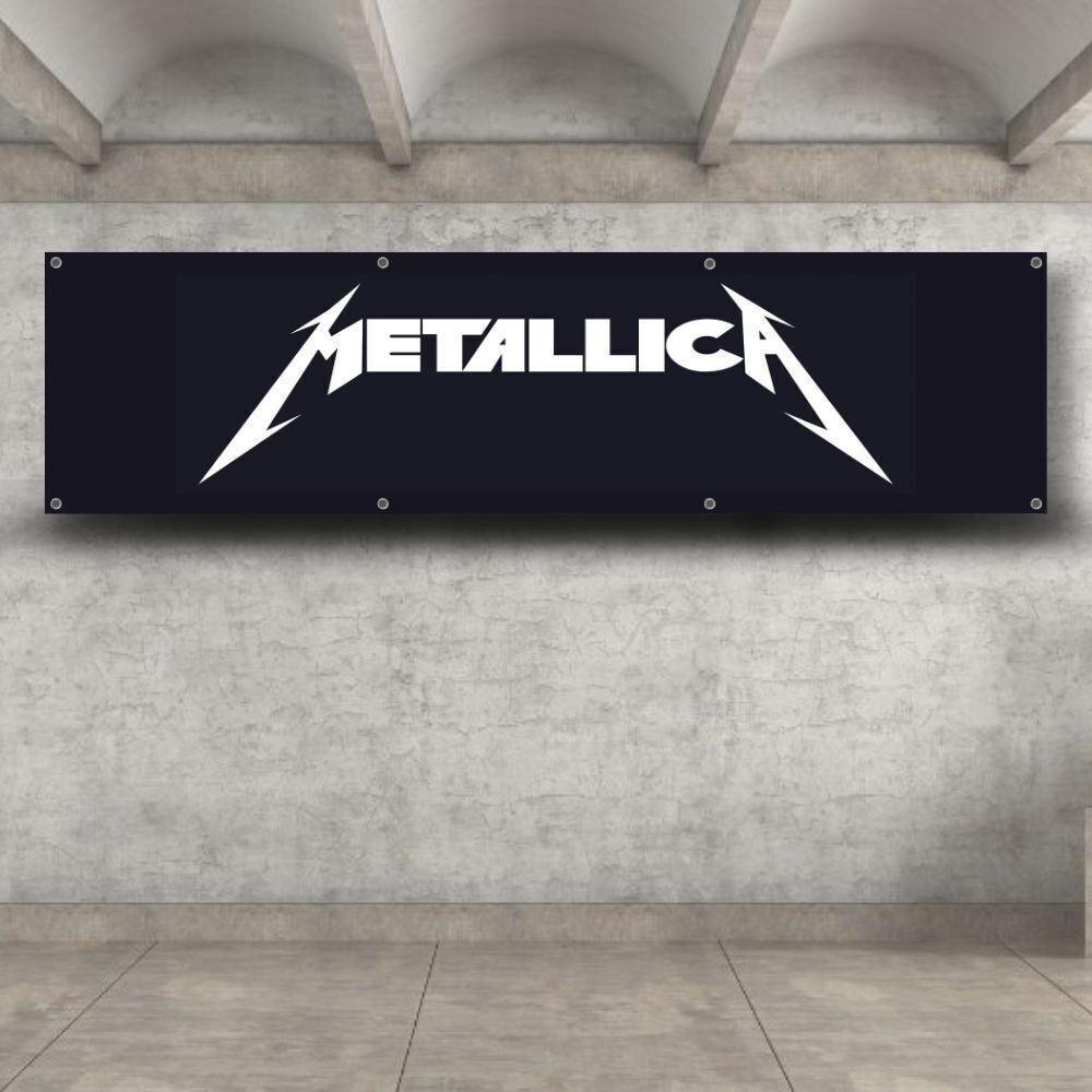 Metallica 2x8 ft Flag Banner Heavy Metal Band Wall Decor Fast Shipping