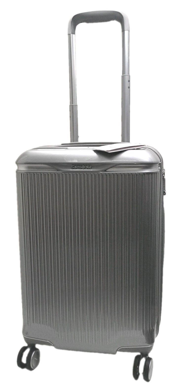 NEW Samsonite Silhouette 18 Carry-On Spinner Hardside Silver TSA Expandable