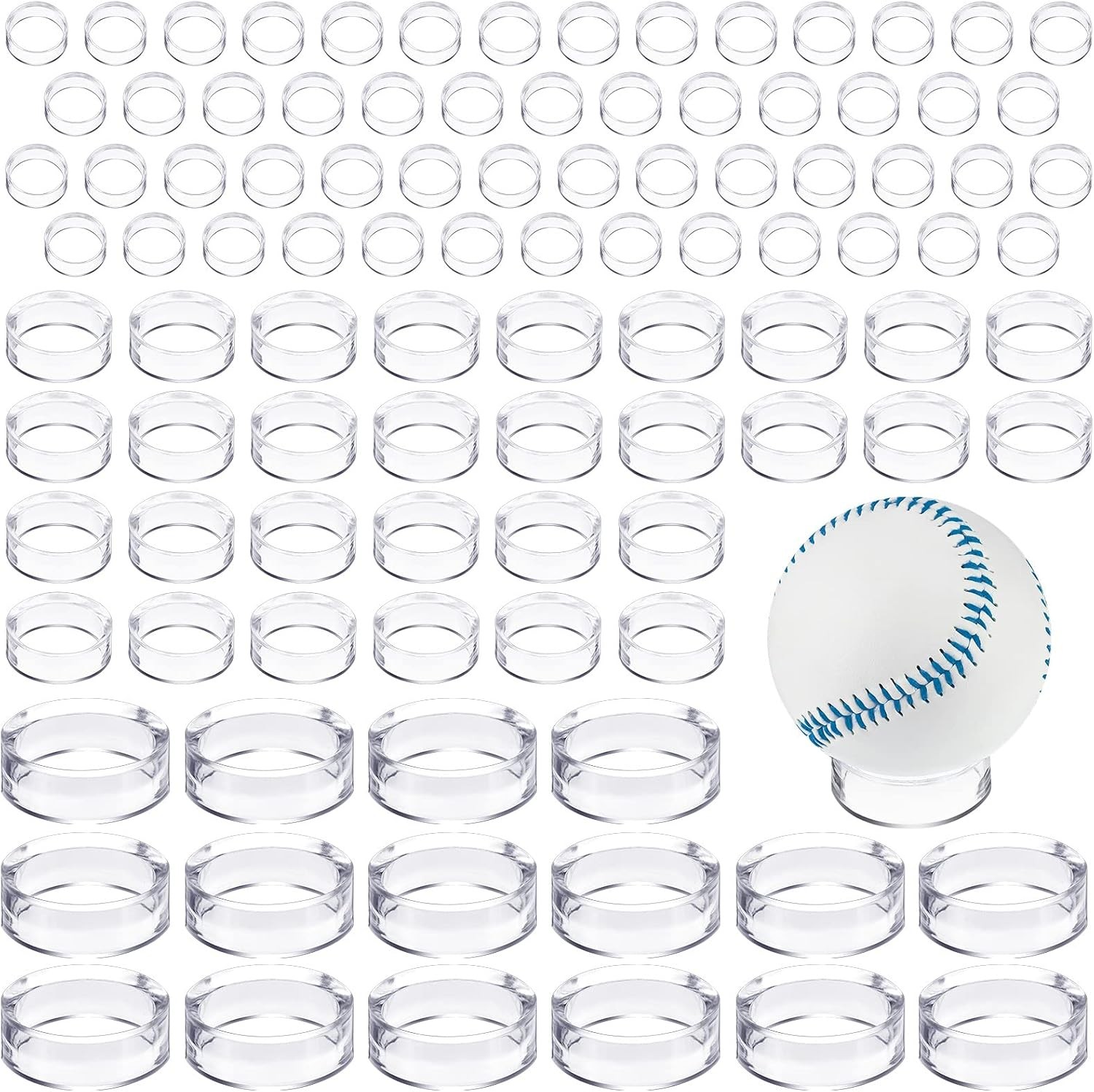 100PCS Clear Acrylic Crystal Sphere Stands Egg Holders for Balls Marbles 3 Sizes 100PCS Clear Acrylic Crystal Sphere Stands Egg Holders for Balls Marbles 3 Sizes