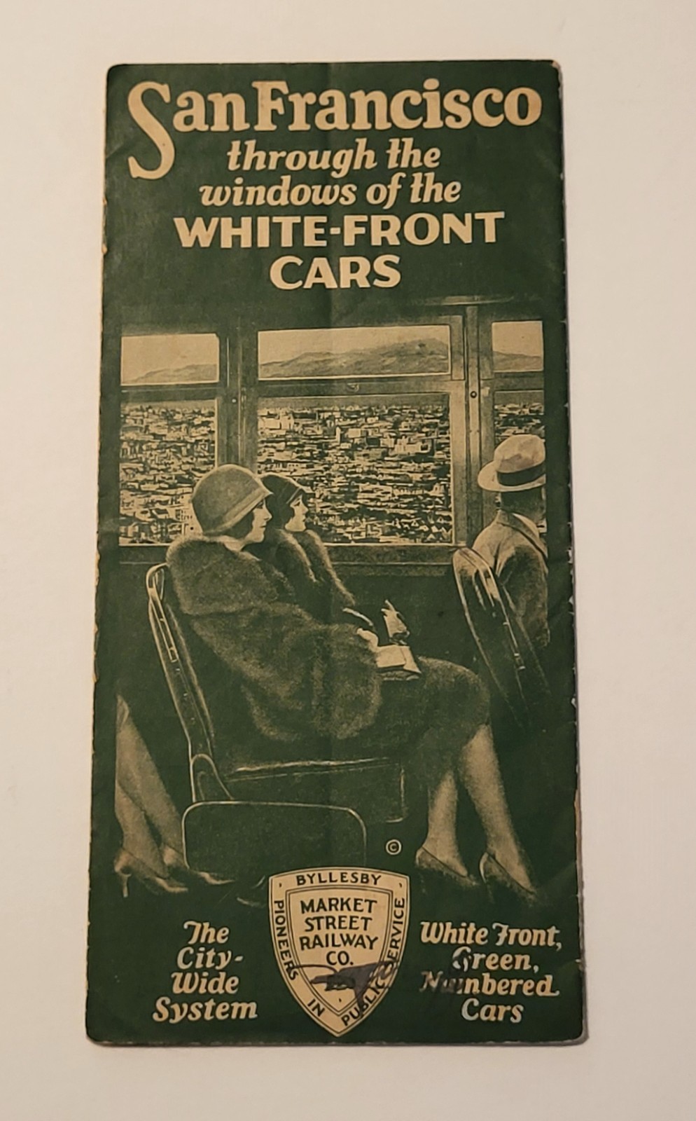 Vintage San Francisco White Front Cars Market St. Railway 1933 guide Vintage San Francisco White Front Cars Market St. Railway 1933 guide