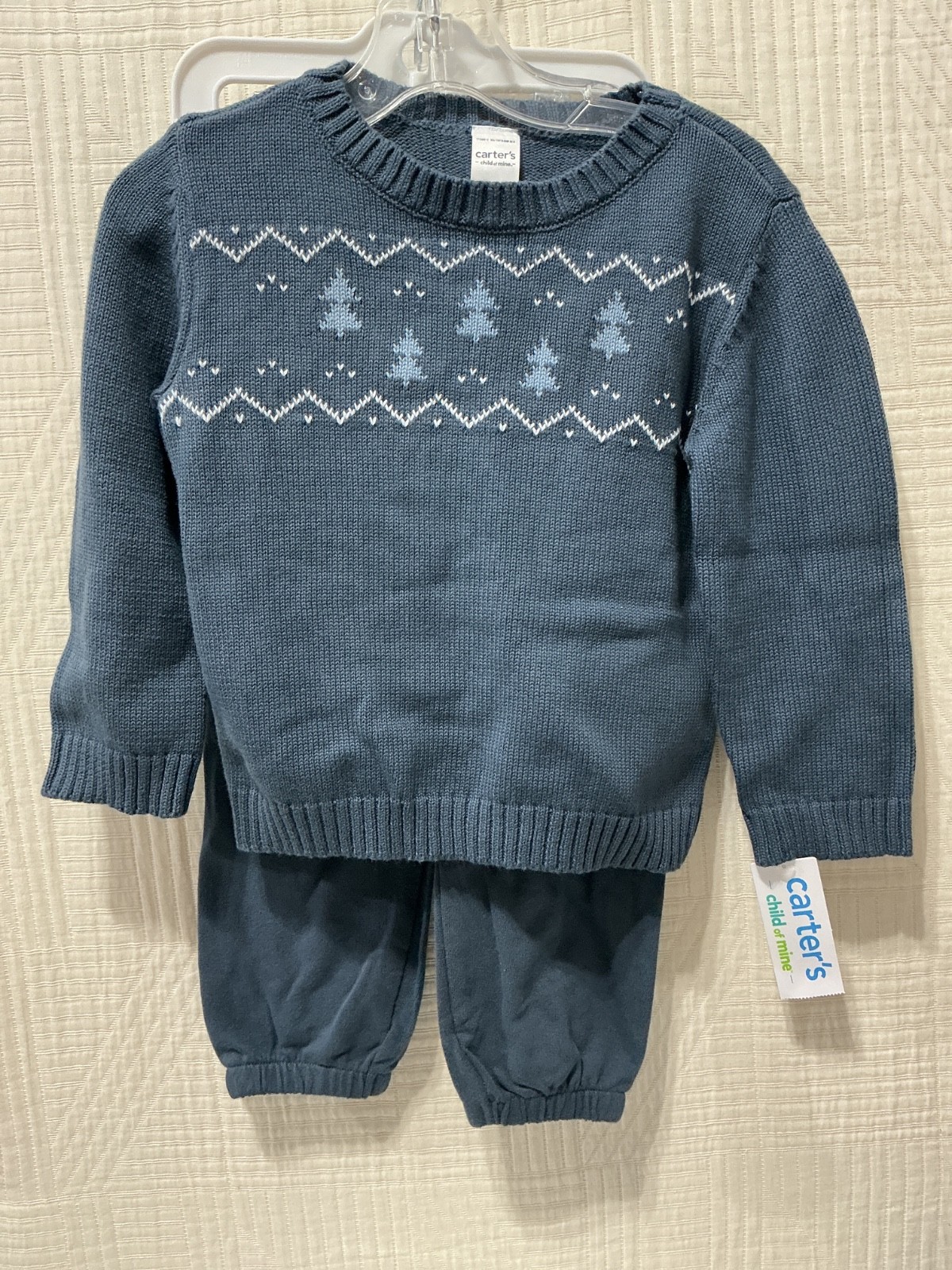 Carter's child of mine boy sweater pant set in ast sz NWT