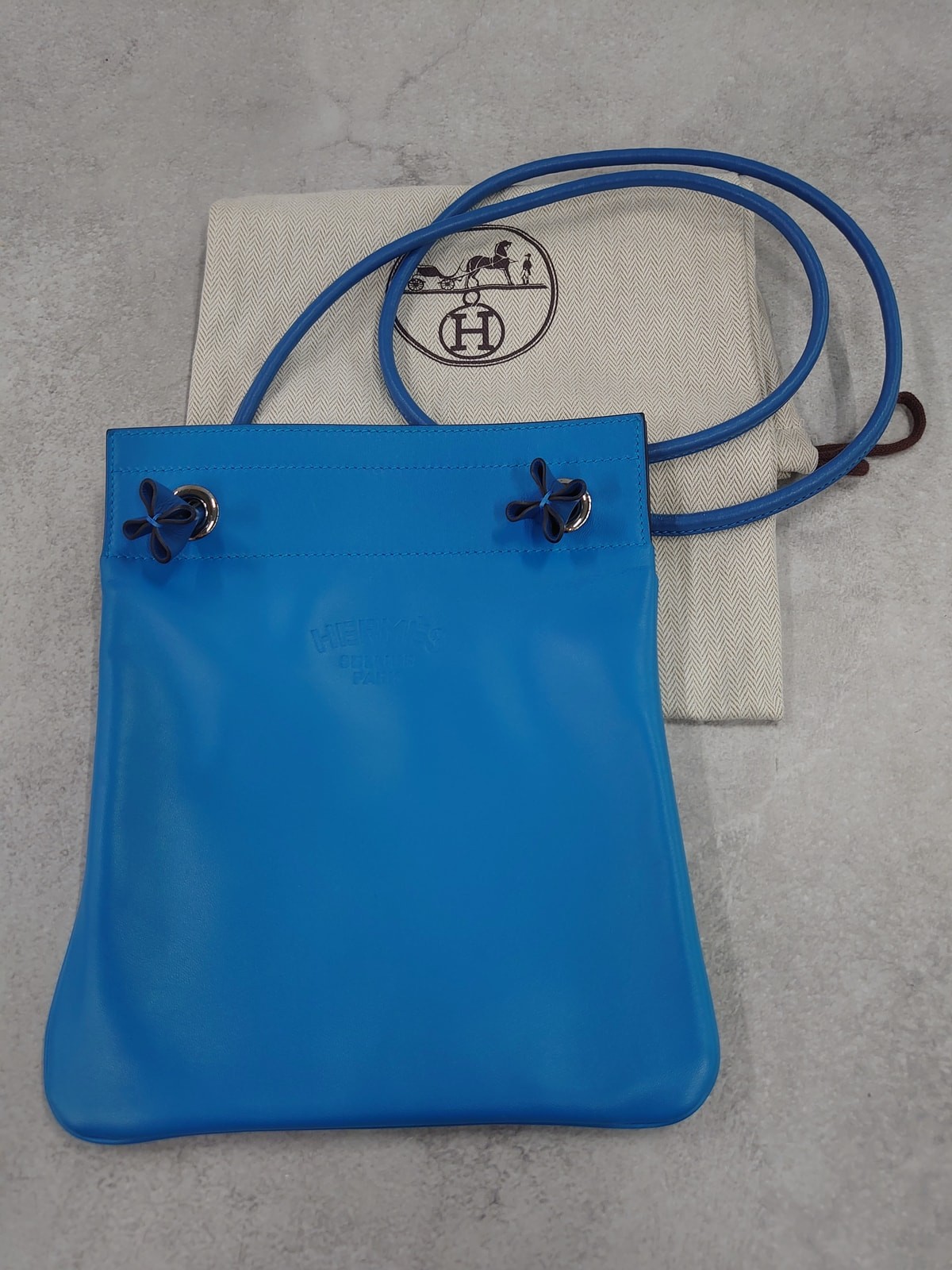 HERMES Aline Mini blue Shoulder Bag AUTHENTIC