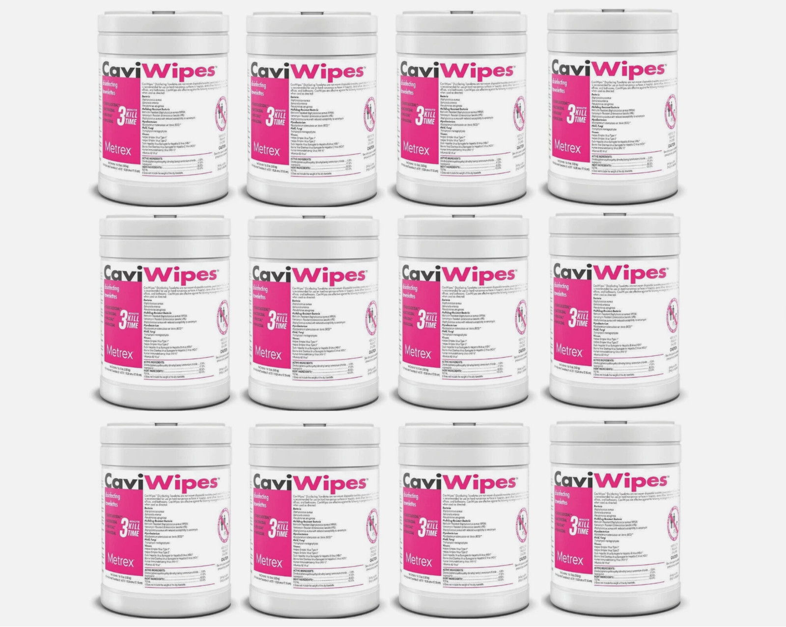 Case of Metrex Caviwipes 13-1100 Towelettes Large 160 Canister - Case of 12- NEW Case of Metrex Caviwipes 13-1100 Towelettes Large 160 Canister - Case of 12- NEW