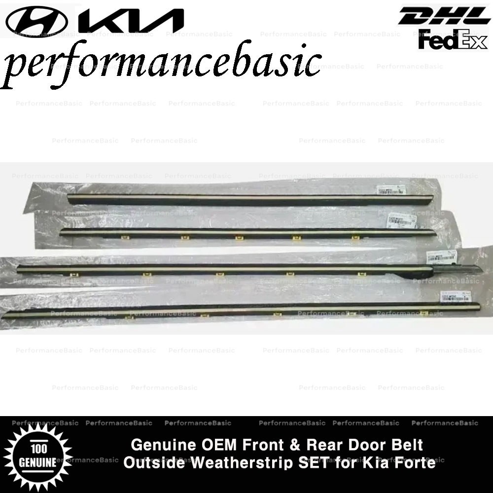 Genuine OEM Front & Rear Door Belt Outside Weatherstrip SET for Kia Forte