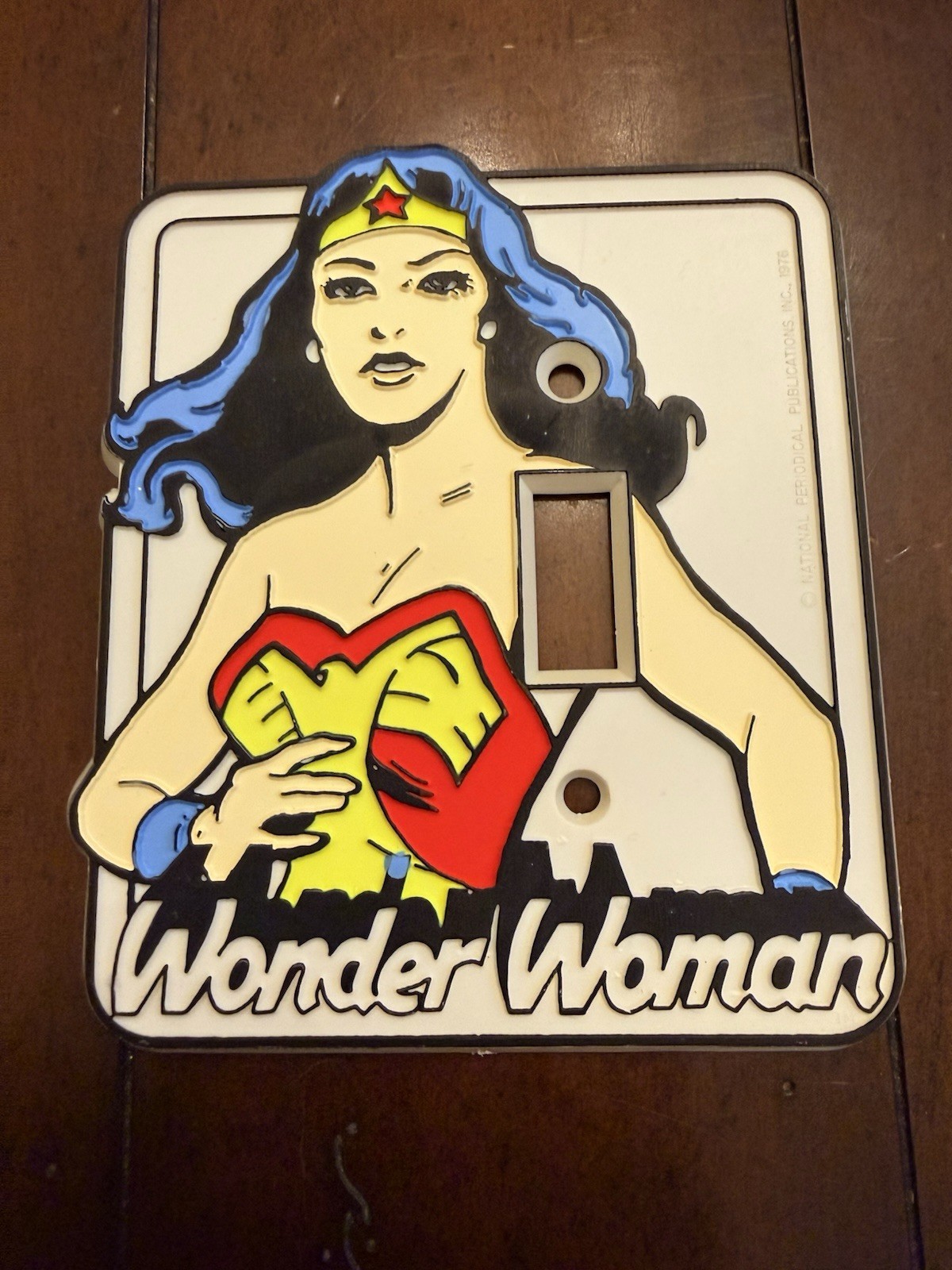 Vintage 1976 Wonder Woman Light Switch Plate Cover DC Comics Retro Decor Vintage 1976 Wonder Woman Light Switch Plate Cover DC Comics Retro Decor