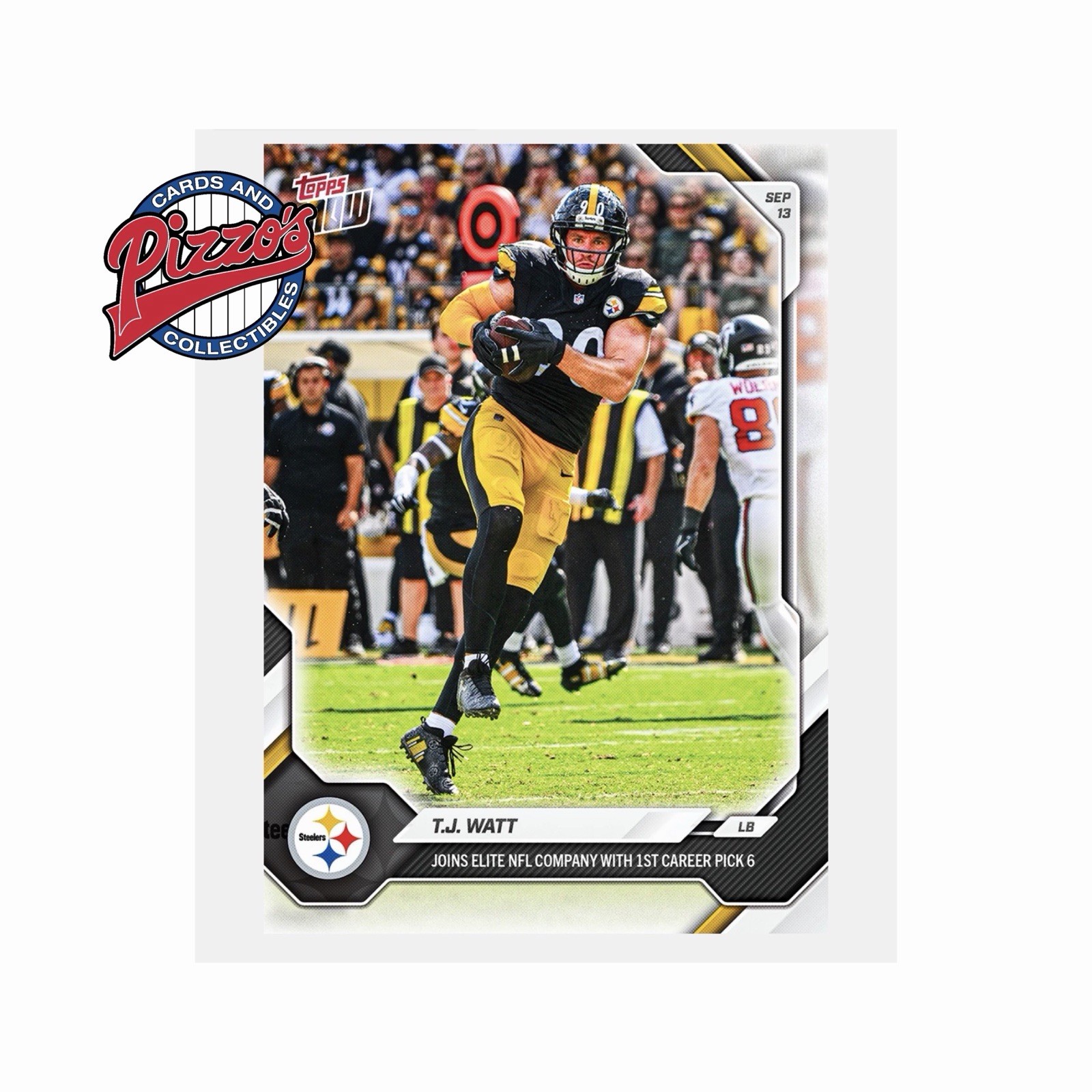 T.J. Watt 1st Pick 6 2026 NFL Topps NOW Card 10 Presale T.J. Watt 1st Pick 6 2026 NFL Topps NOW Card 10 Presale